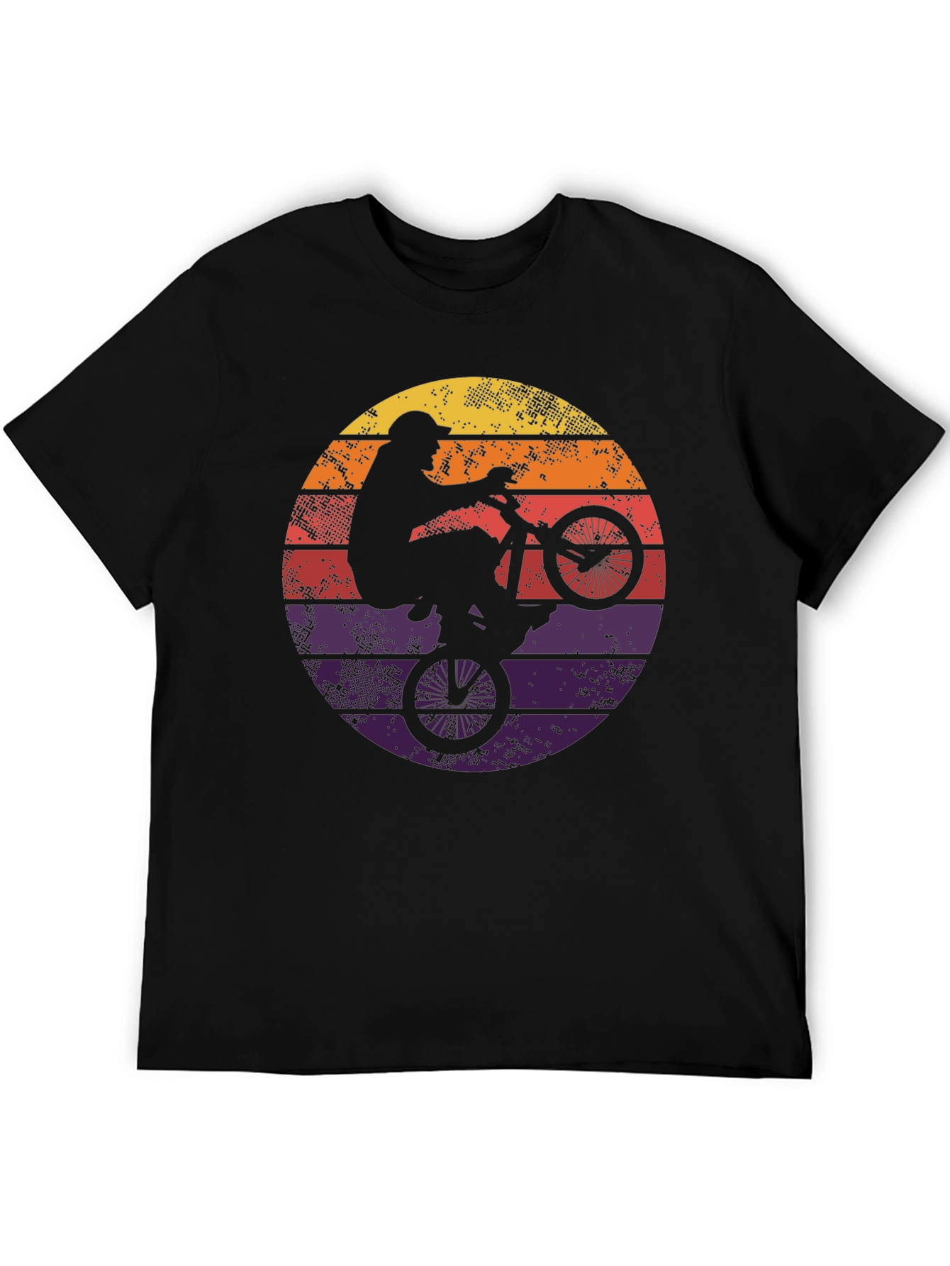 Retro Sunset Biker T-Shirt - Cool Graphic Tee