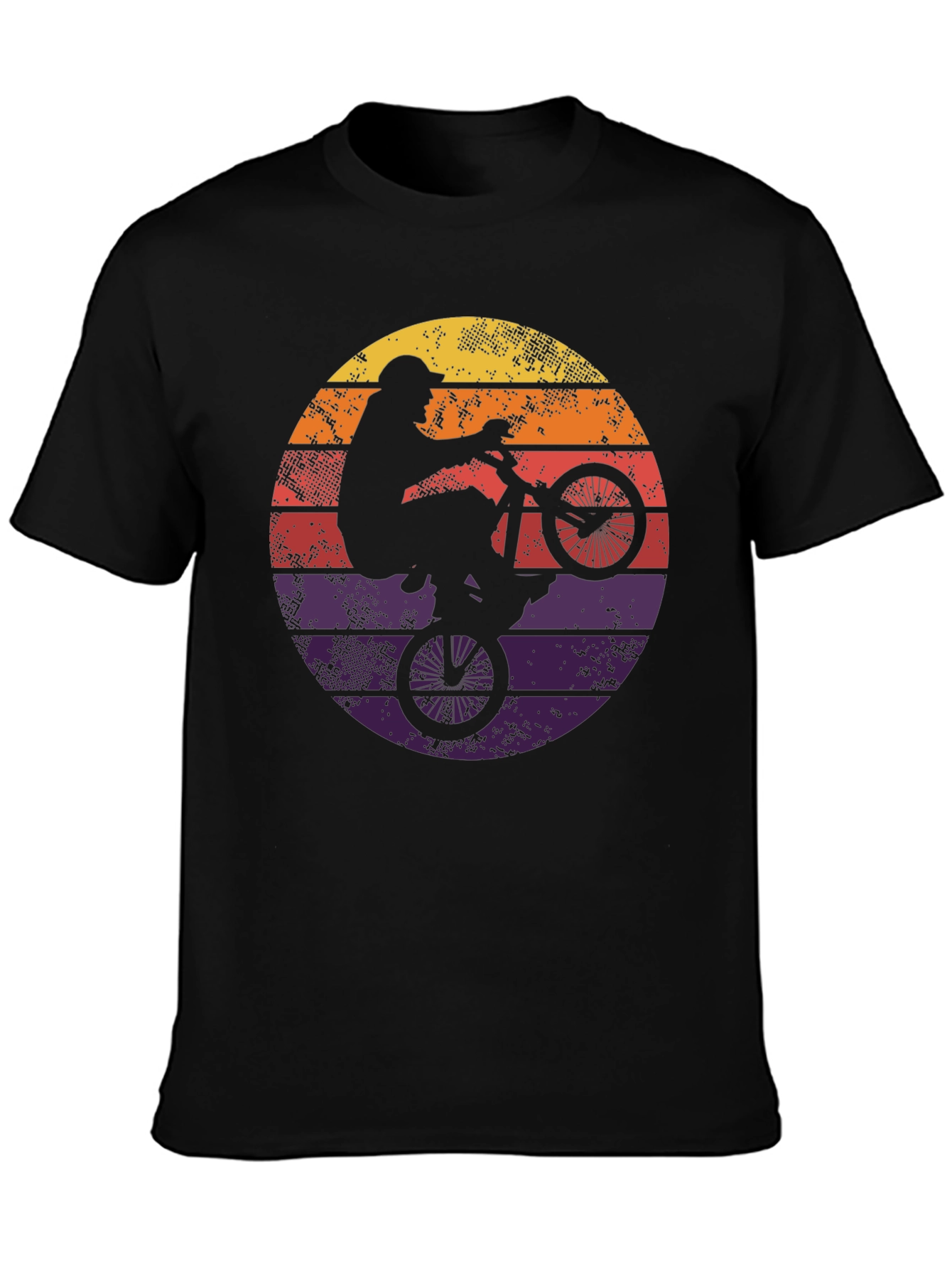 Retro Sunset Biker T-Shirt - Cool Graphic Tee