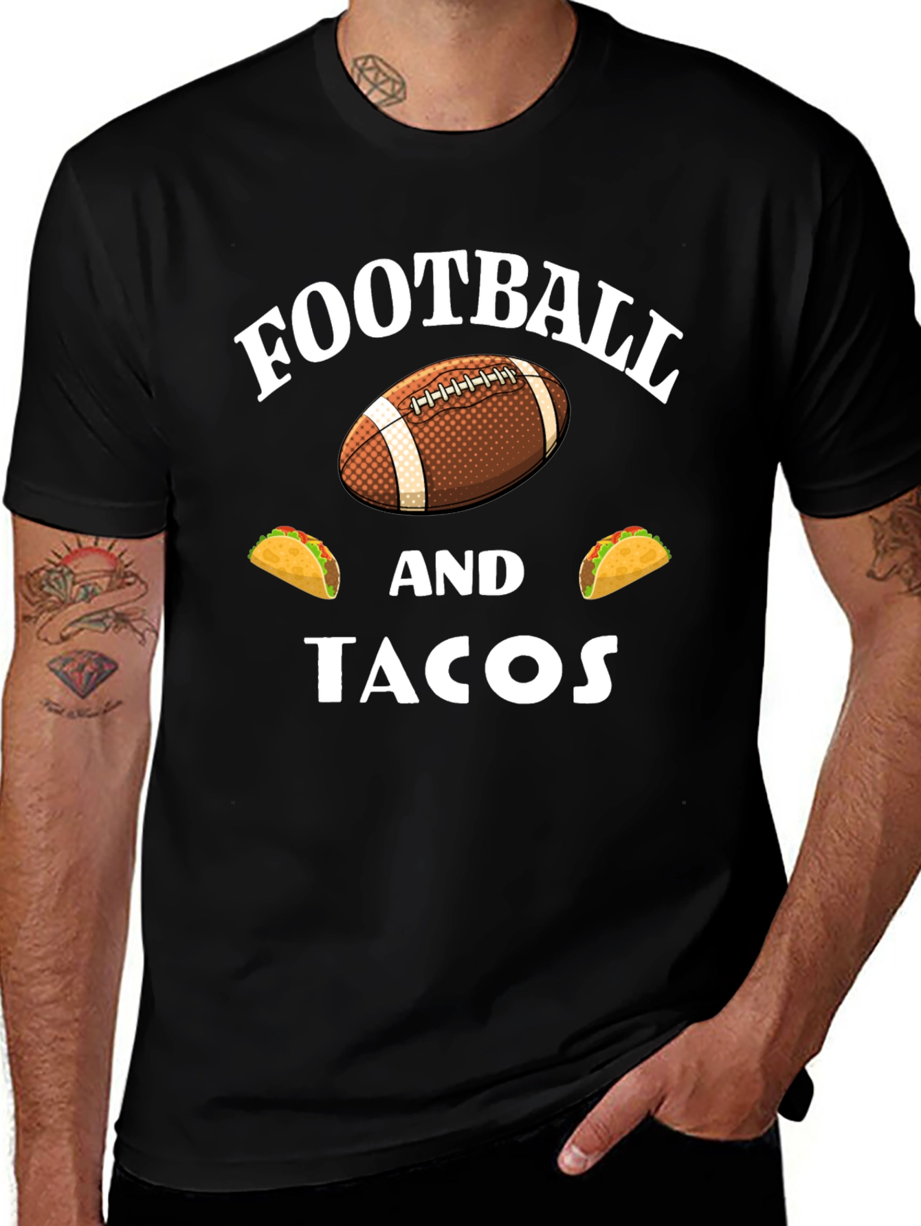 Football and Tacos Graphic T-Shirt