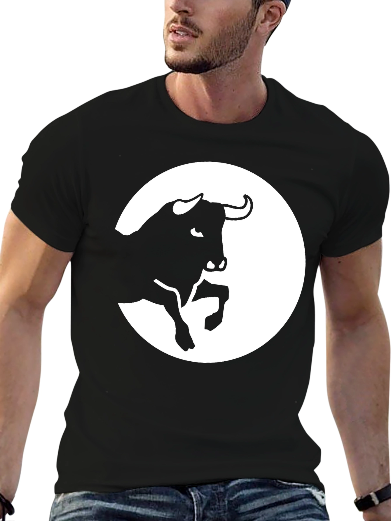 Black Bull Graphic Tee - Bold Stylish Comfortable