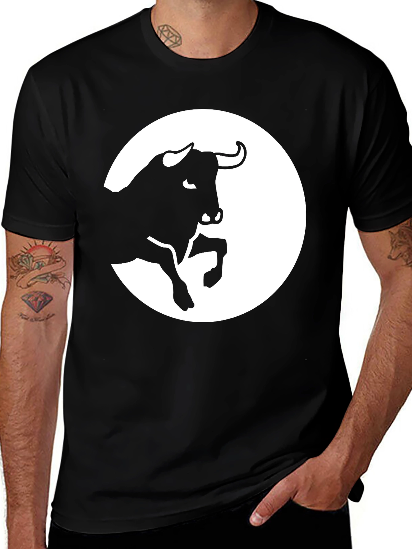 Black Bull Graphic Tee - Bold Stylish Comfortable