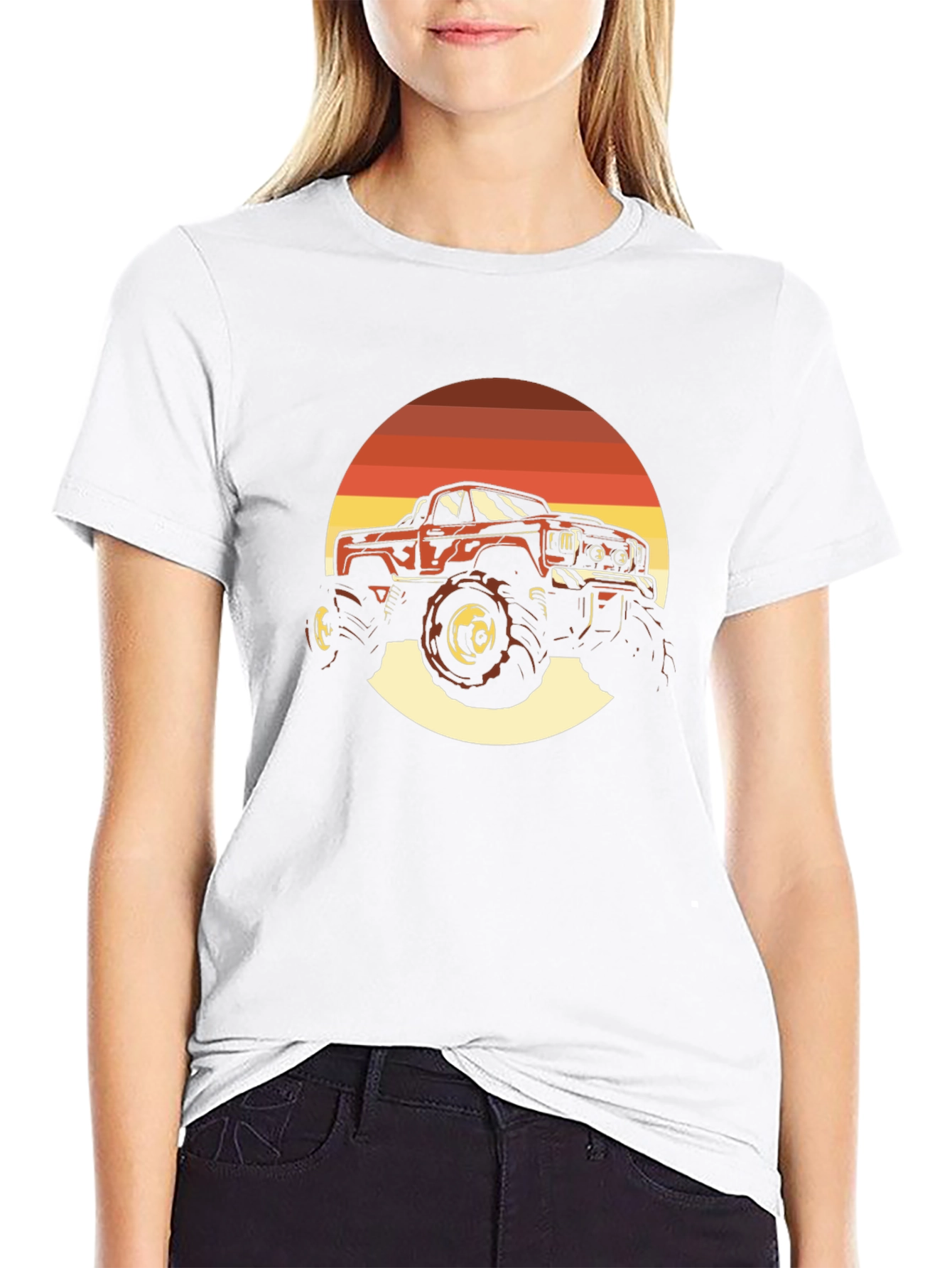 Monster Truck Sunset Graphic Tee
