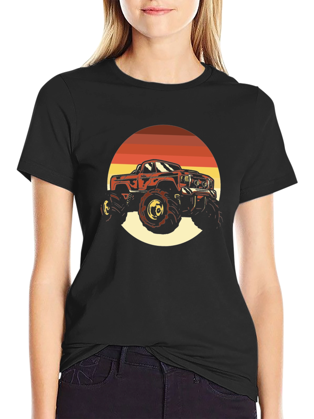 Monster Truck Sunset Graphic Tee