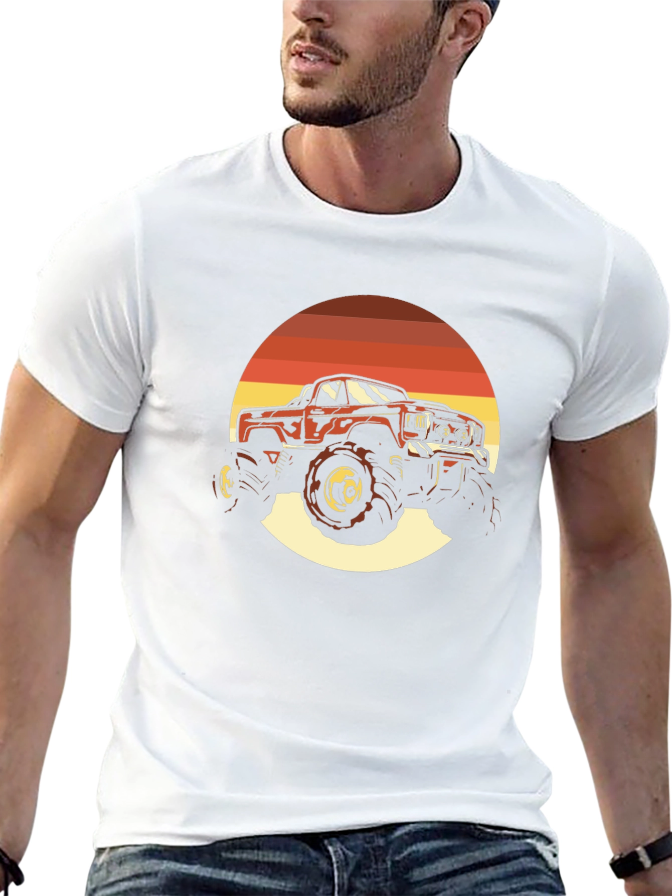 Monster Truck Sunset Graphic Tee