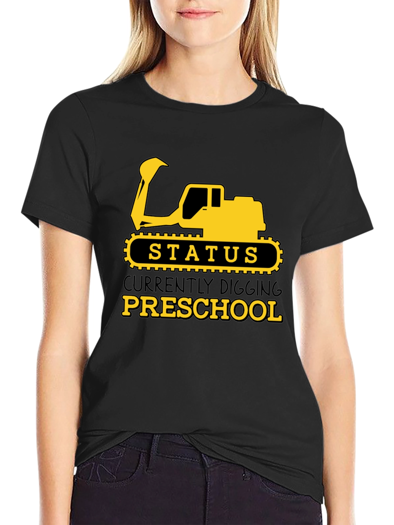 Digging Preschool T-Shirt - Cute Excavator Design