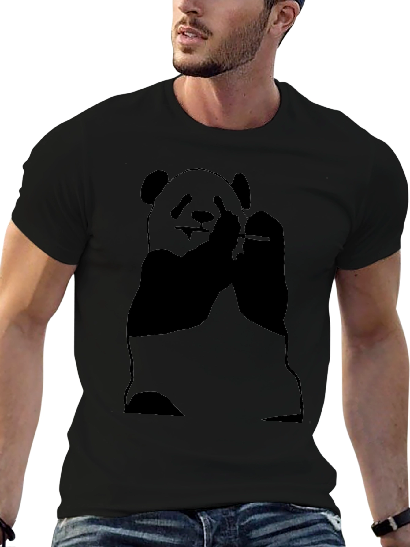Cool Panda T-Shirt - Black Graphic Tee