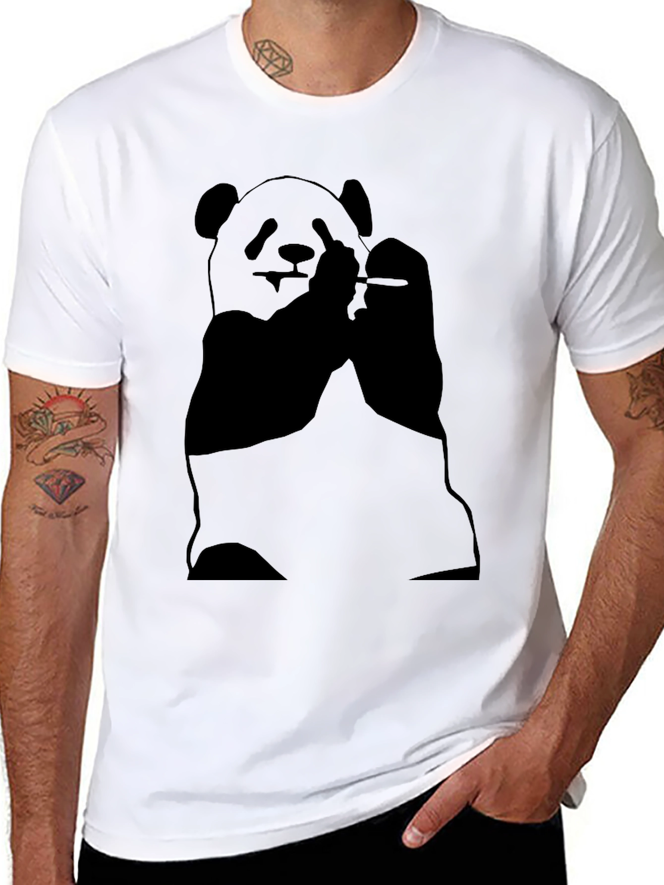 Cool Panda T-Shirt - Black Graphic Tee