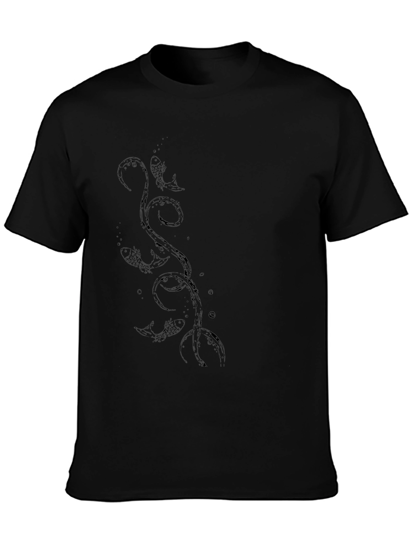 Black Koi Fish Graphic Tee