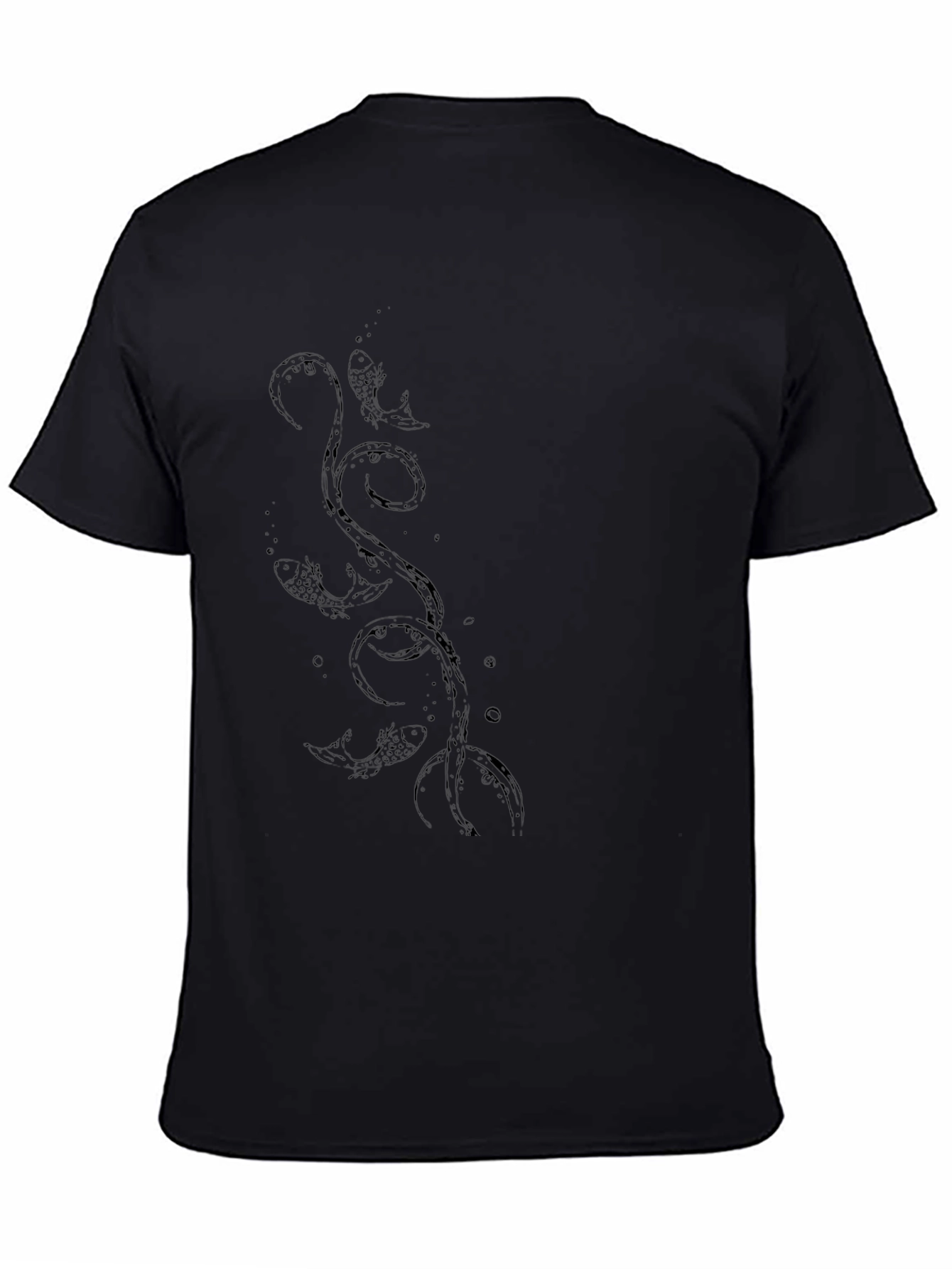 Black Koi Fish Graphic Tee
