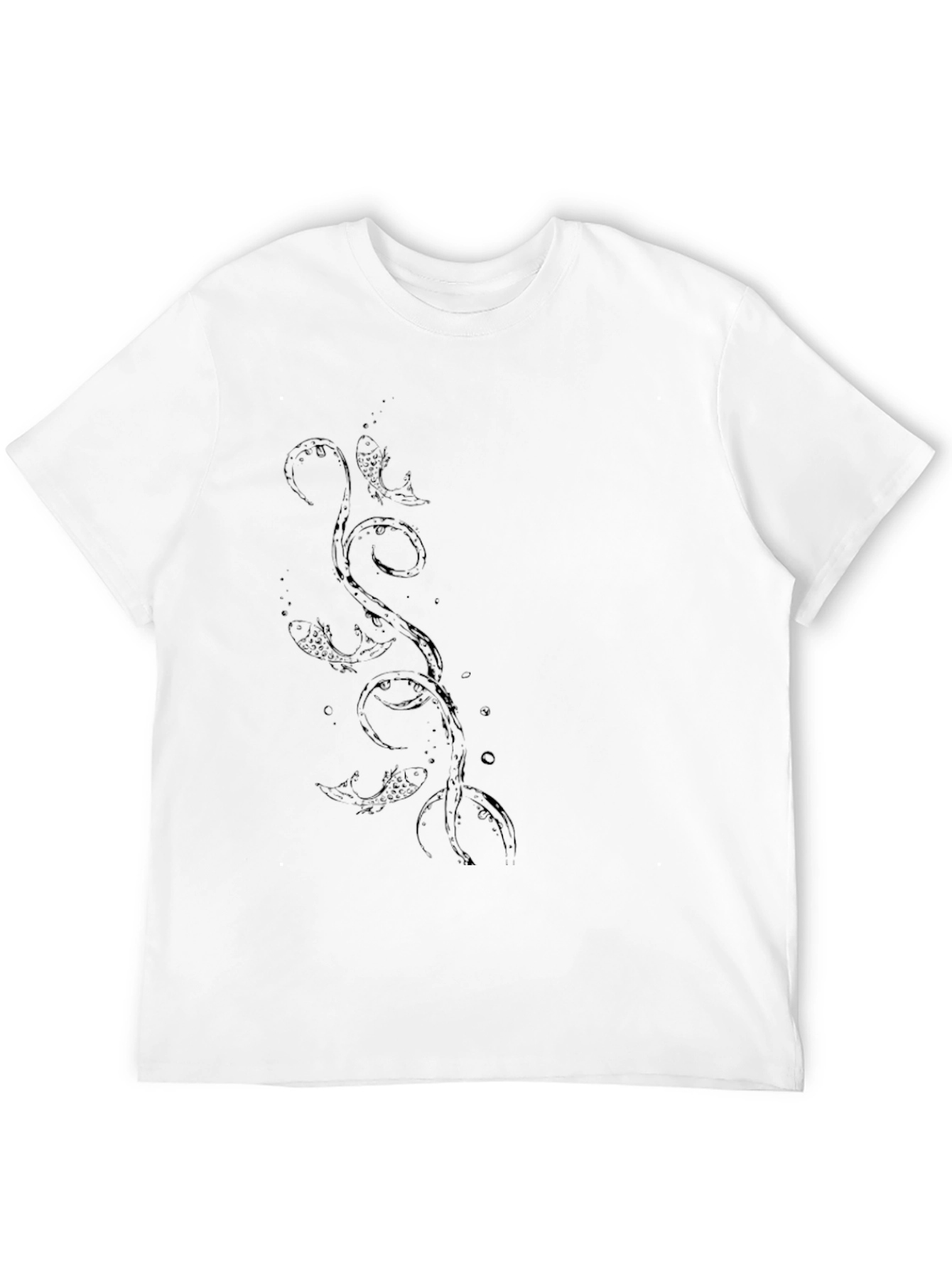 Black Koi Fish Graphic Tee