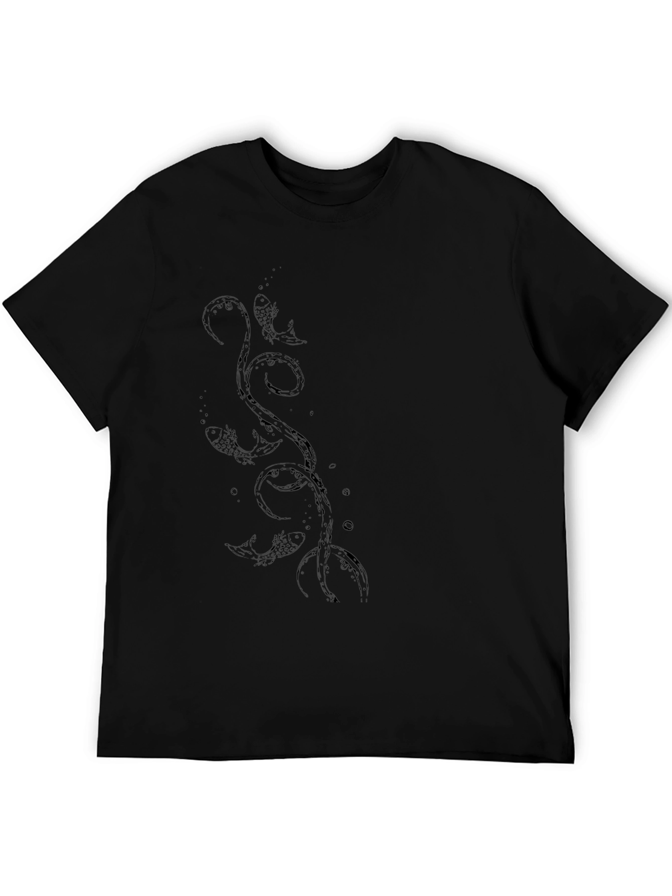 Black Koi Fish Graphic Tee