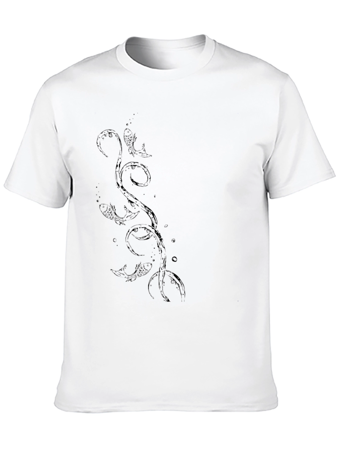 Black Koi Fish Graphic Tee