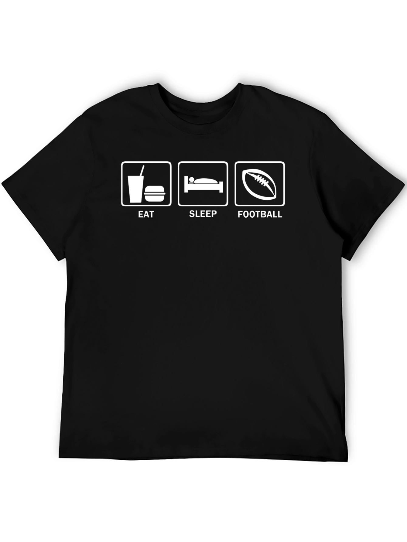 Eat Sleep Football Graphic T-Shirt