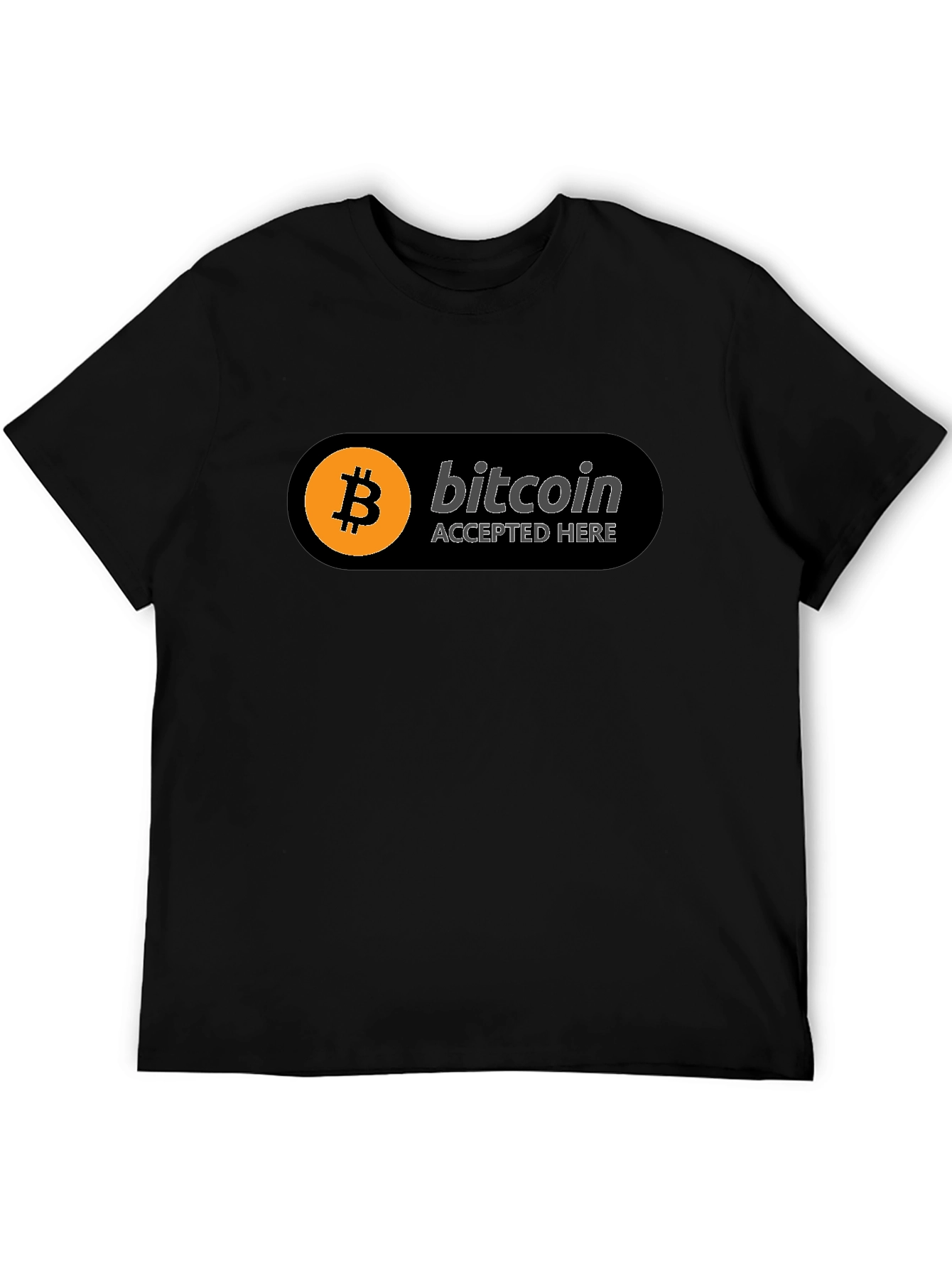 Bitcoin Accepted Here Black T-Shirt