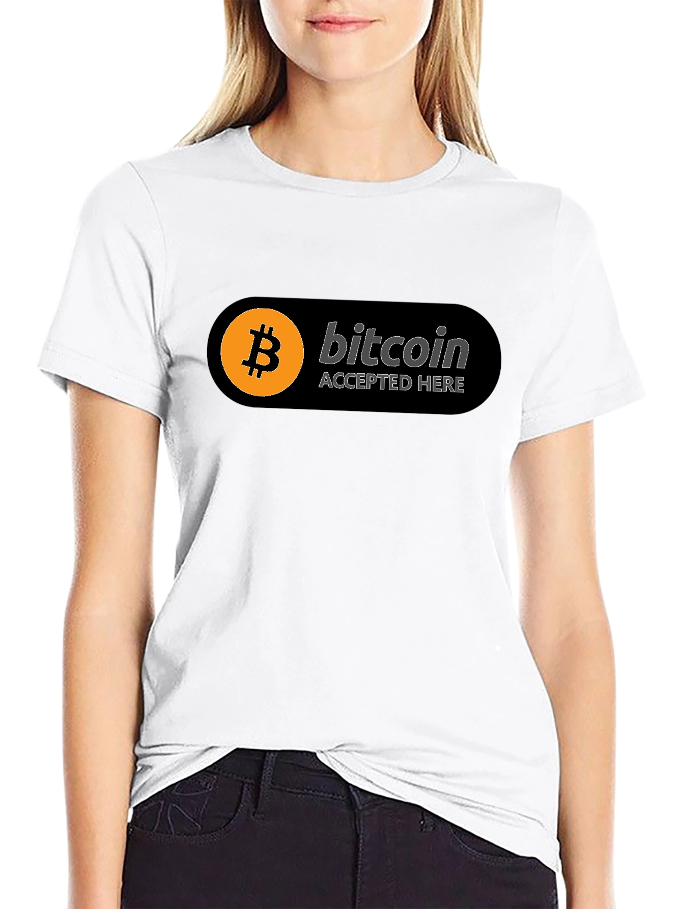 Bitcoin Accepted Here Black T-Shirt