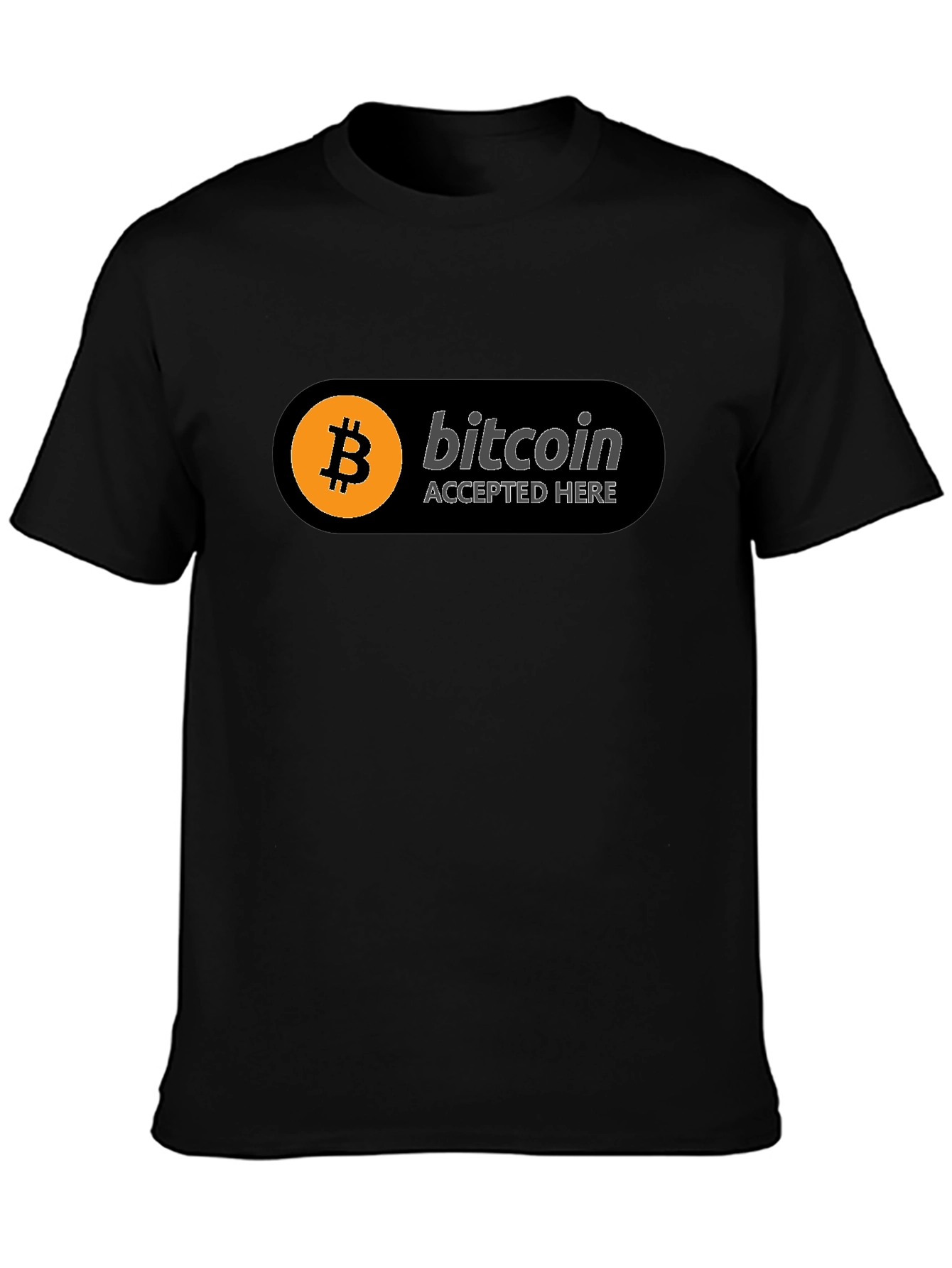 Bitcoin Accepted Here Black T-Shirt