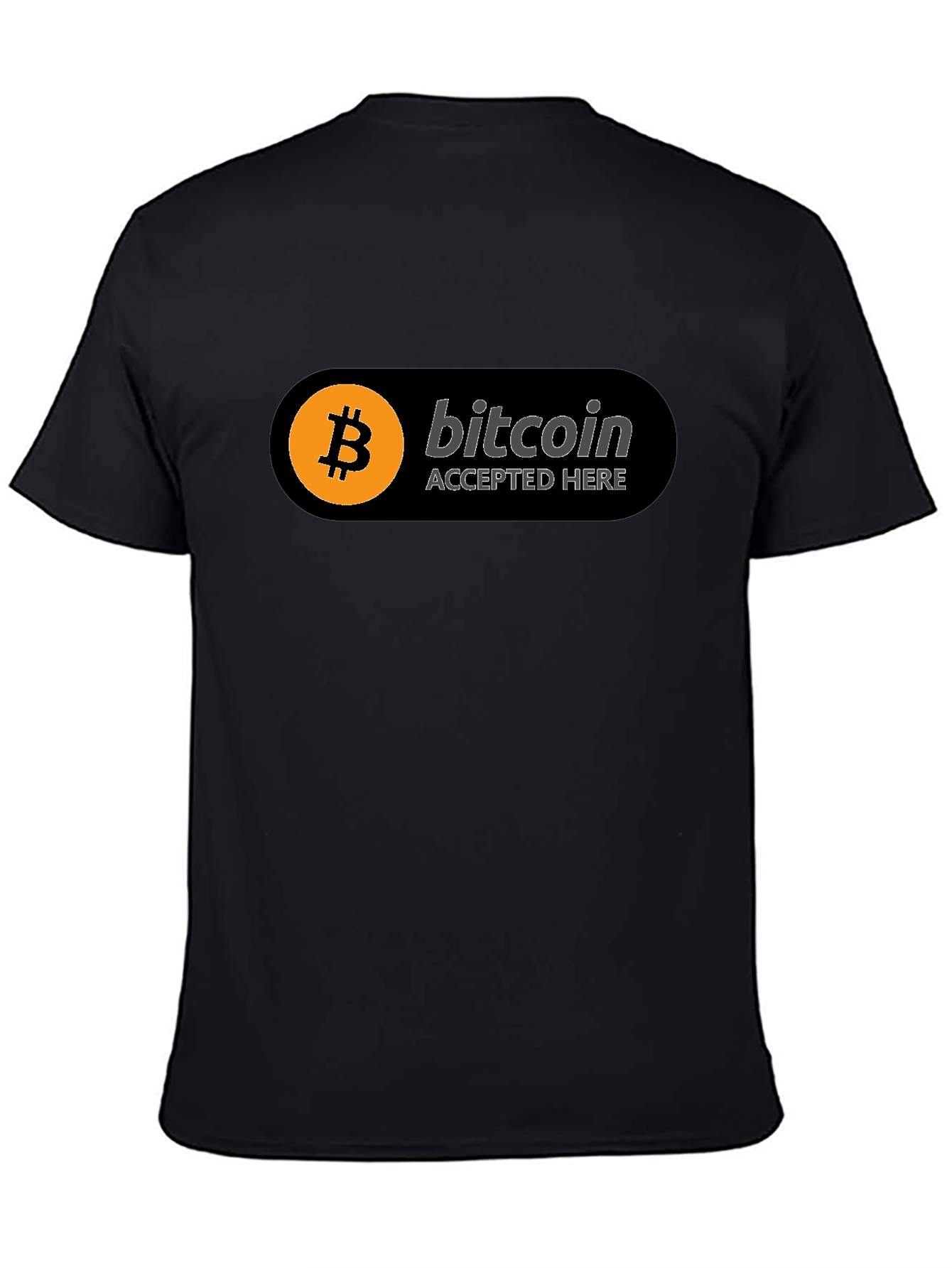 Bitcoin Accepted Here Black T-Shirt