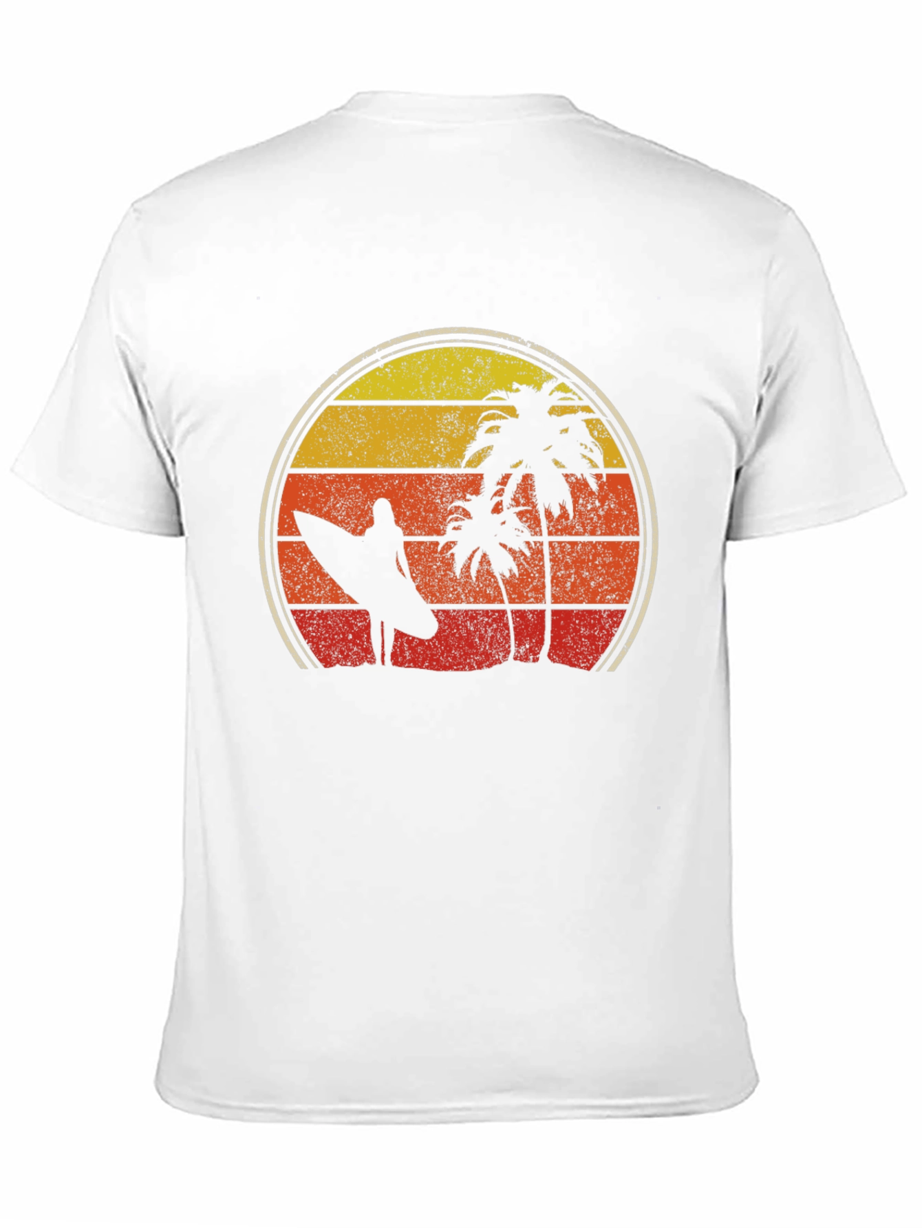Retro Sunset Beach Surfer Graphic Tee
