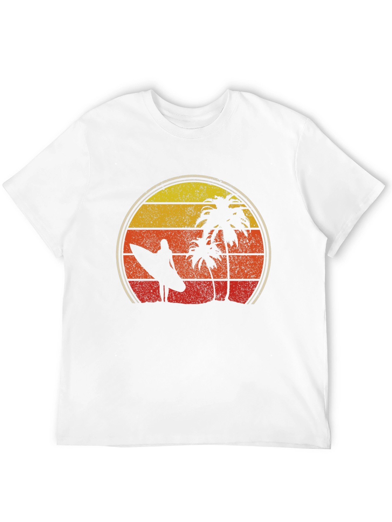 Retro Sunset Beach Surfer Graphic Tee
