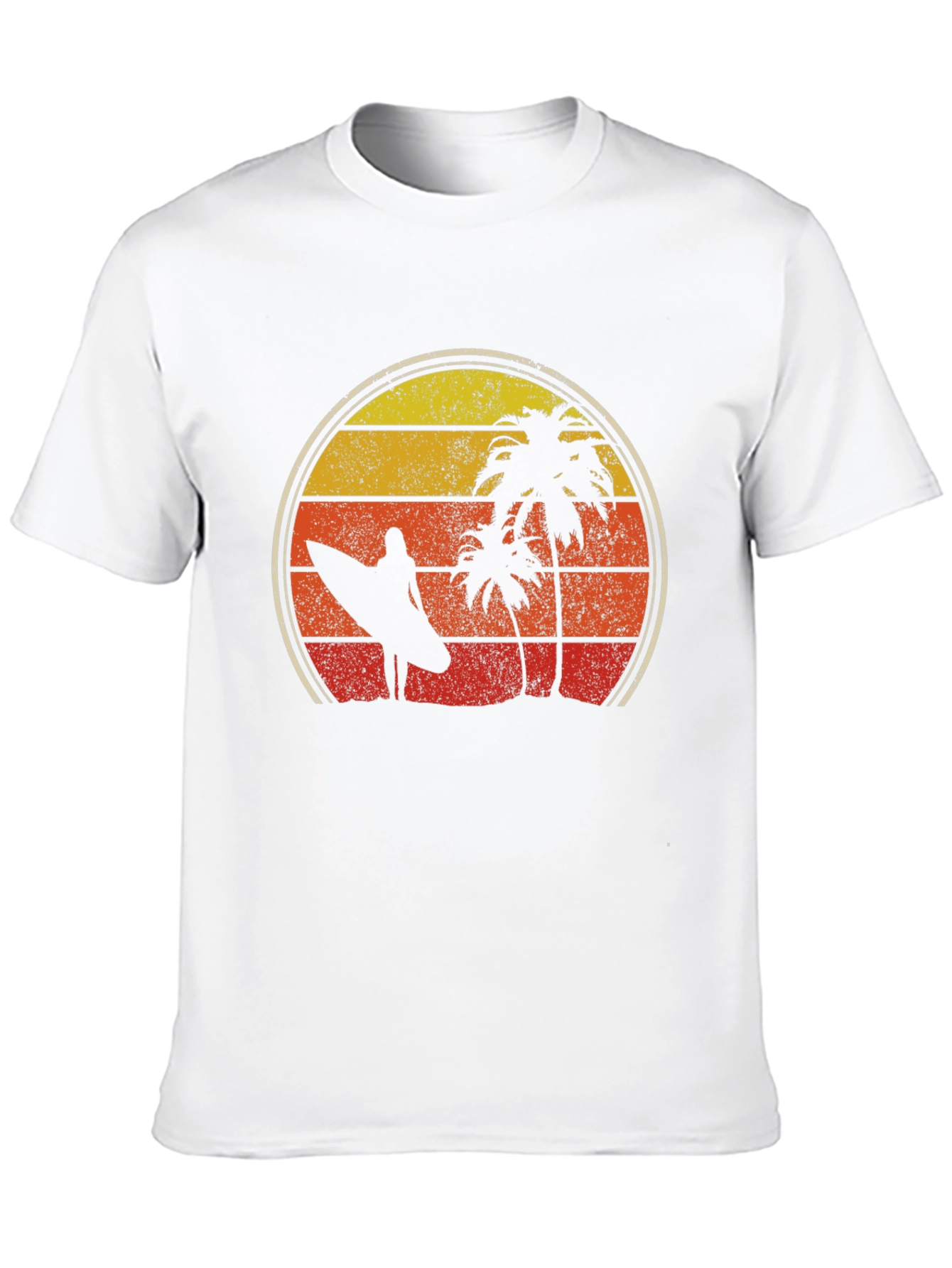 Retro Sunset Beach Surfer Graphic Tee