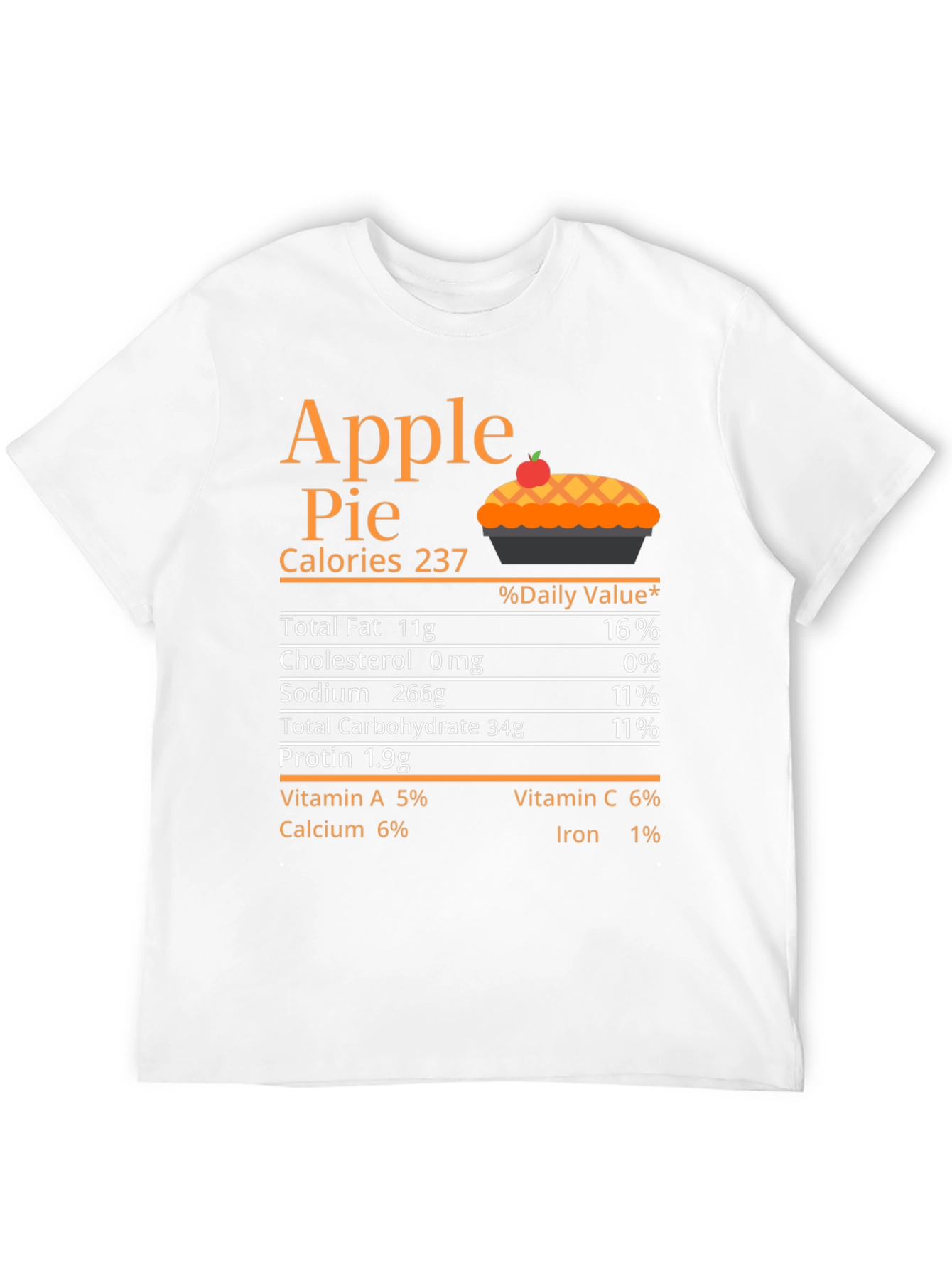 Apple Pie Nutrition Facts T-Shirt