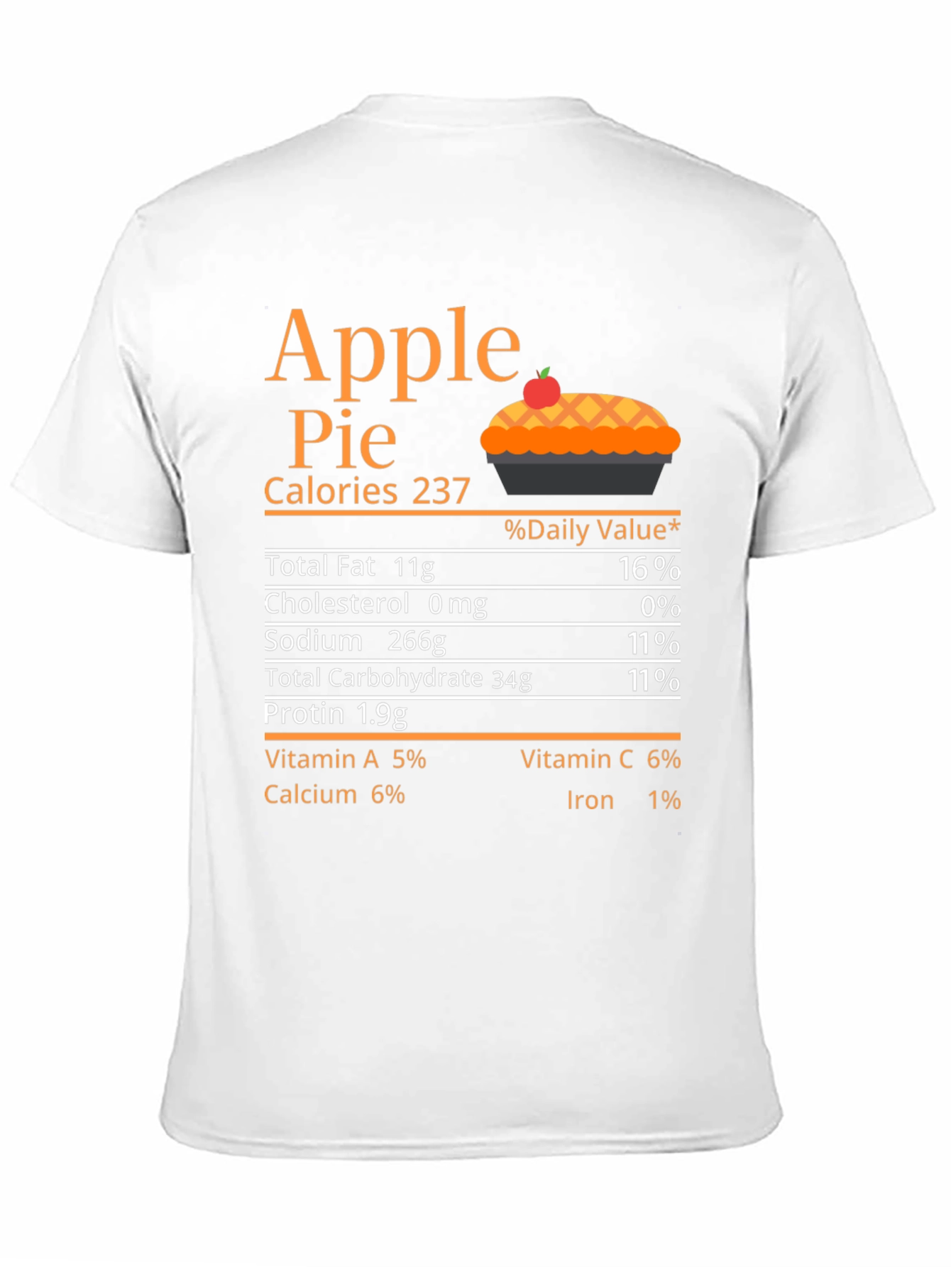 Apple Pie Nutrition Facts T-Shirt
