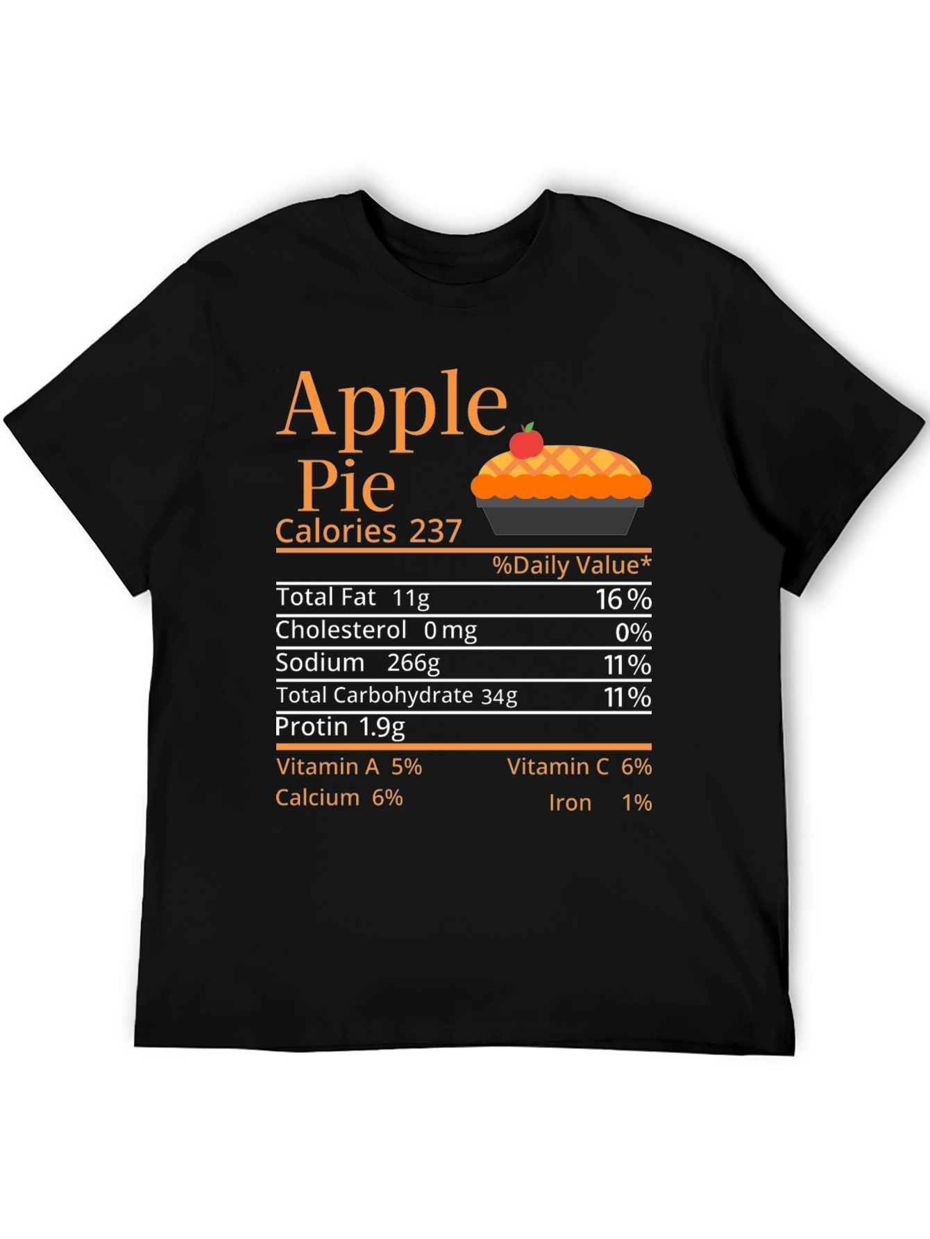 Apple Pie Nutrition Facts T-Shirt