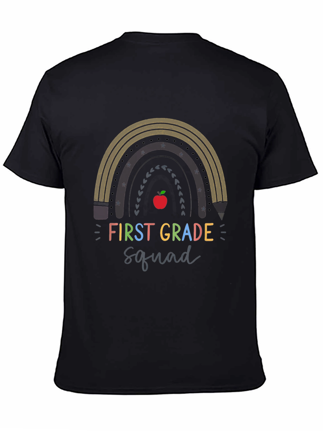 First Grade Squad Rainbow Graphic Tee