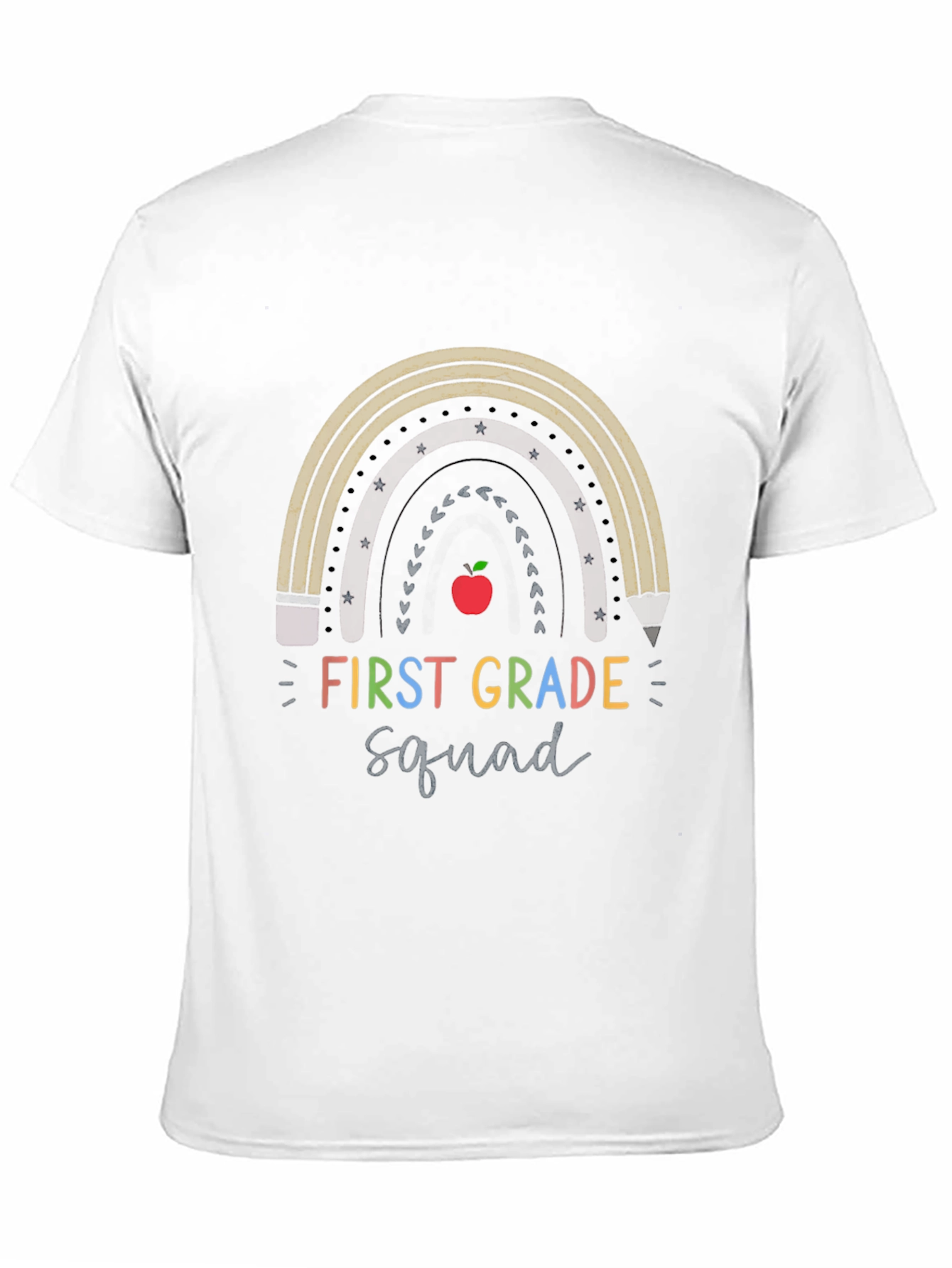 First Grade Squad Rainbow Graphic Tee