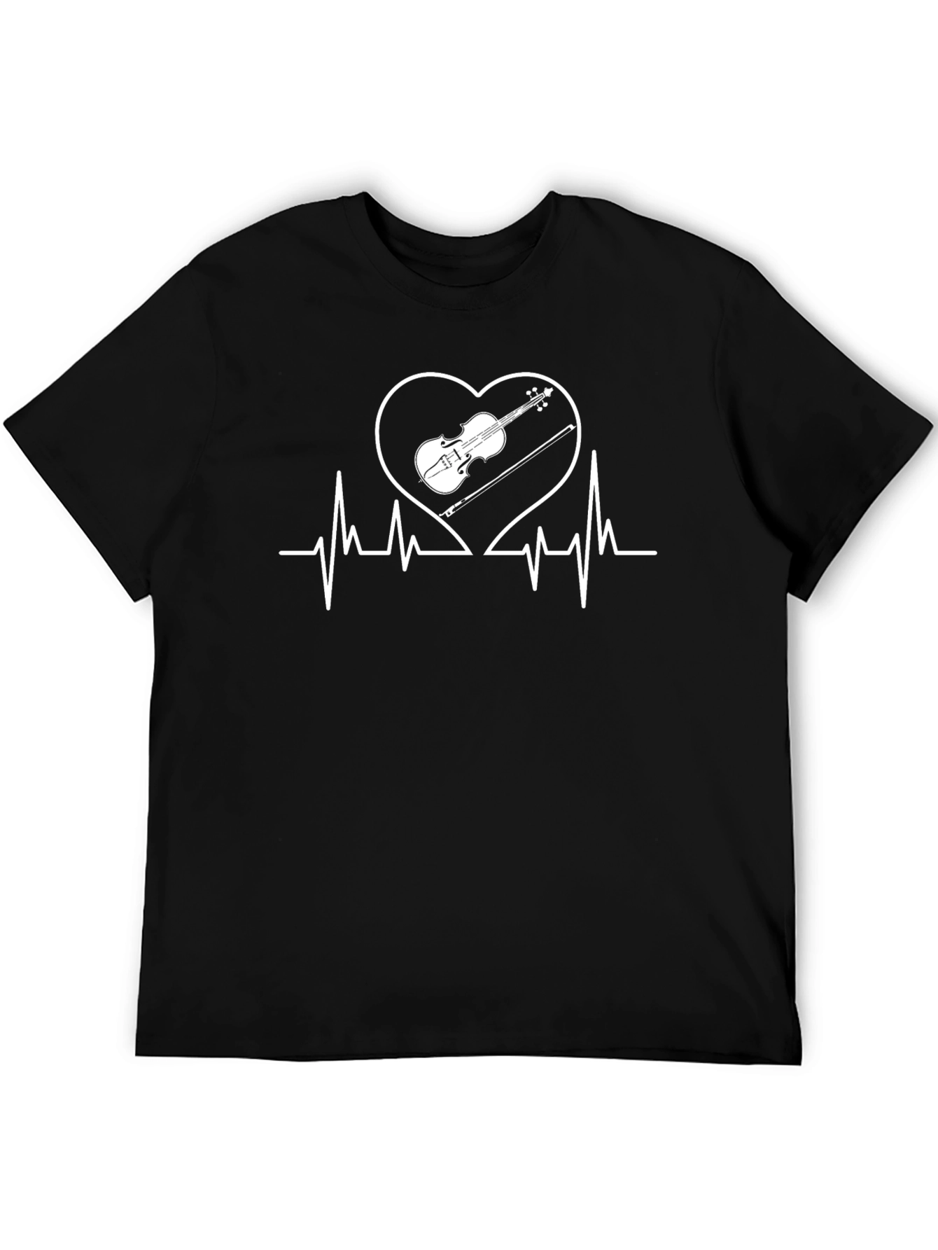 Violin Heartbeat T-Shirt - Music Lover Tee