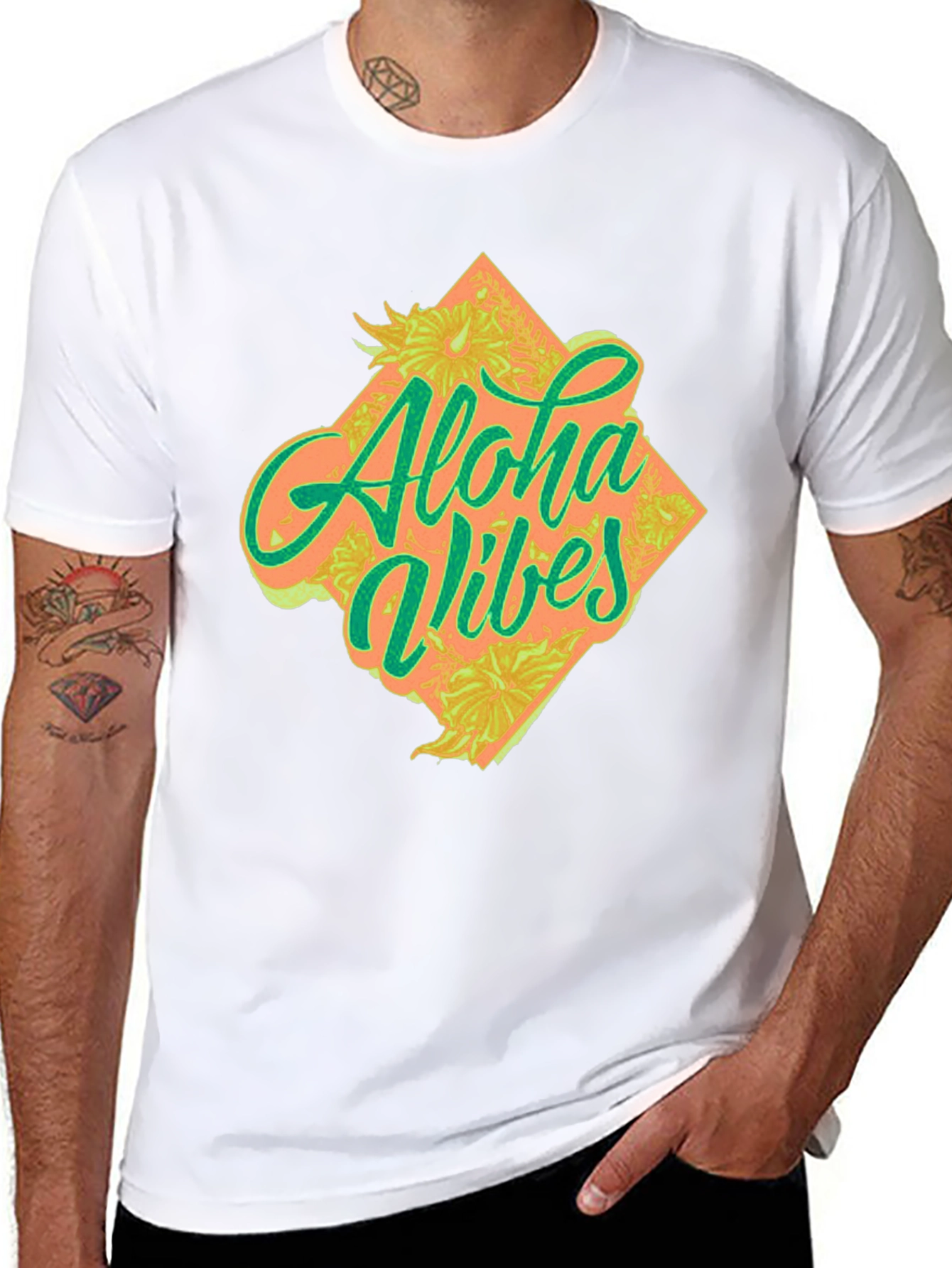 Aloha Vibes Graphic Tee - Tropical Style