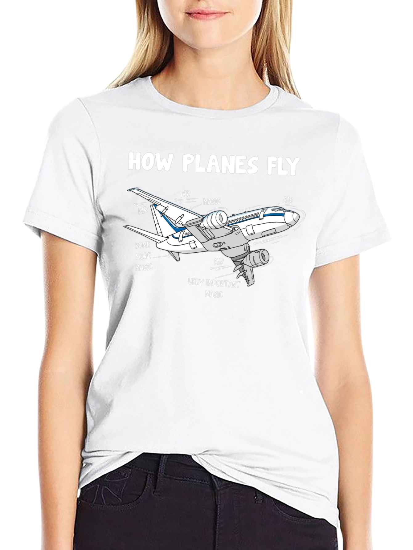 How Planes Fly Funny Aviation T-Shirt