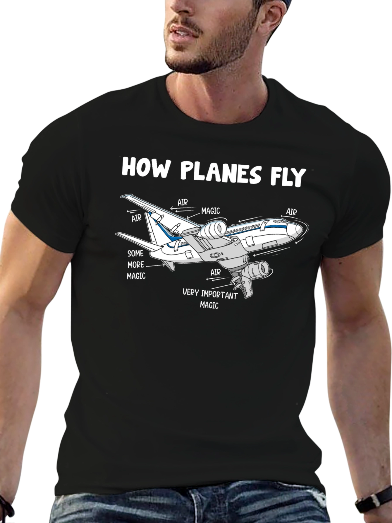 How Planes Fly Funny Aviation T-Shirt