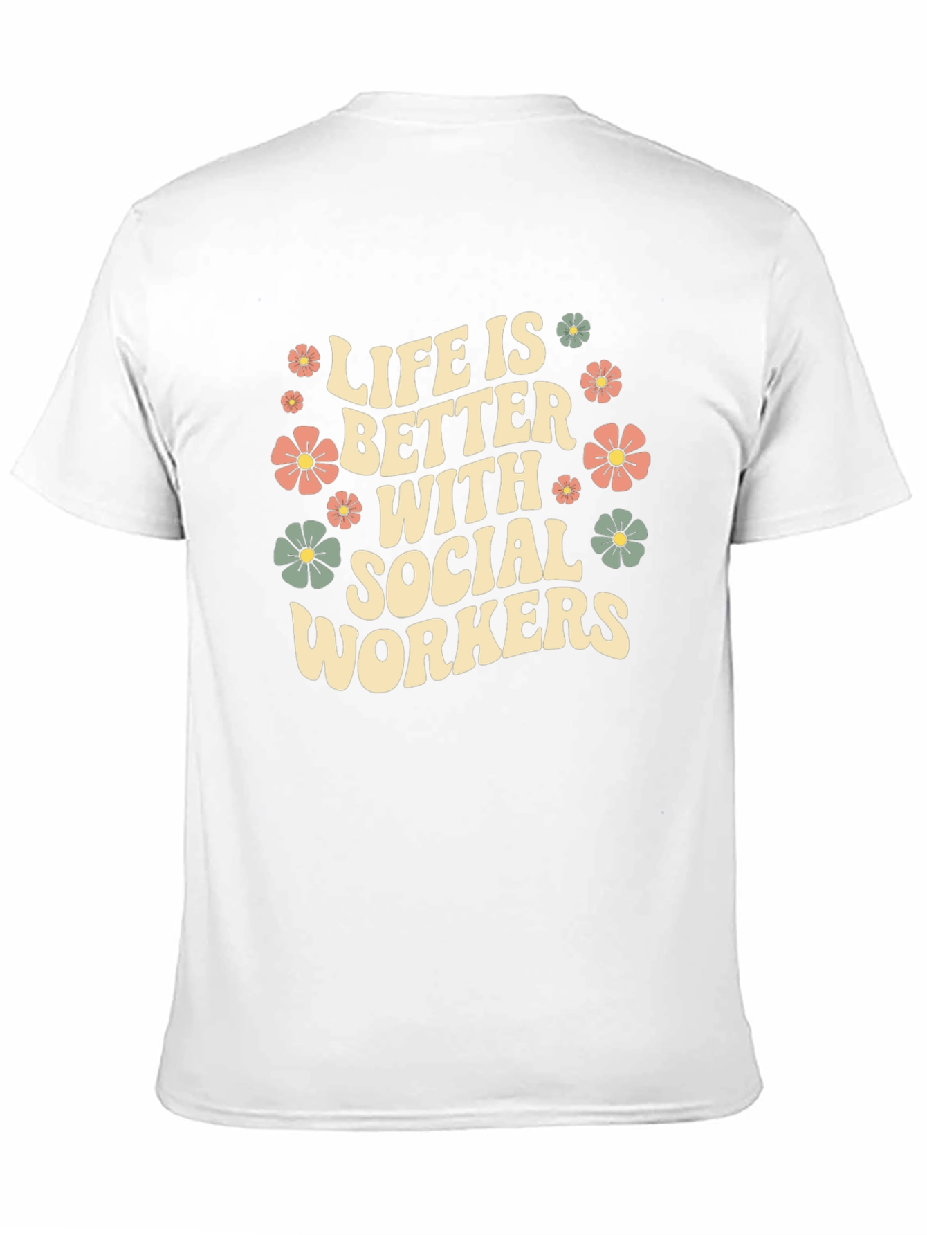 Social Worker Floral Graphic T-Shirt