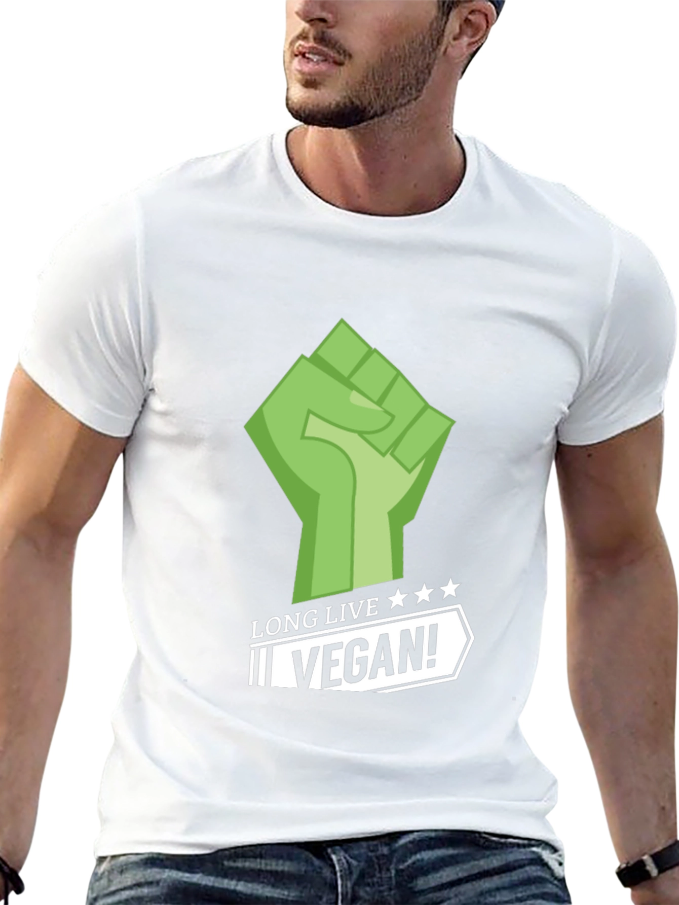 Long Live Vegan! Graphic Tee - Black Cotton T-Shirt