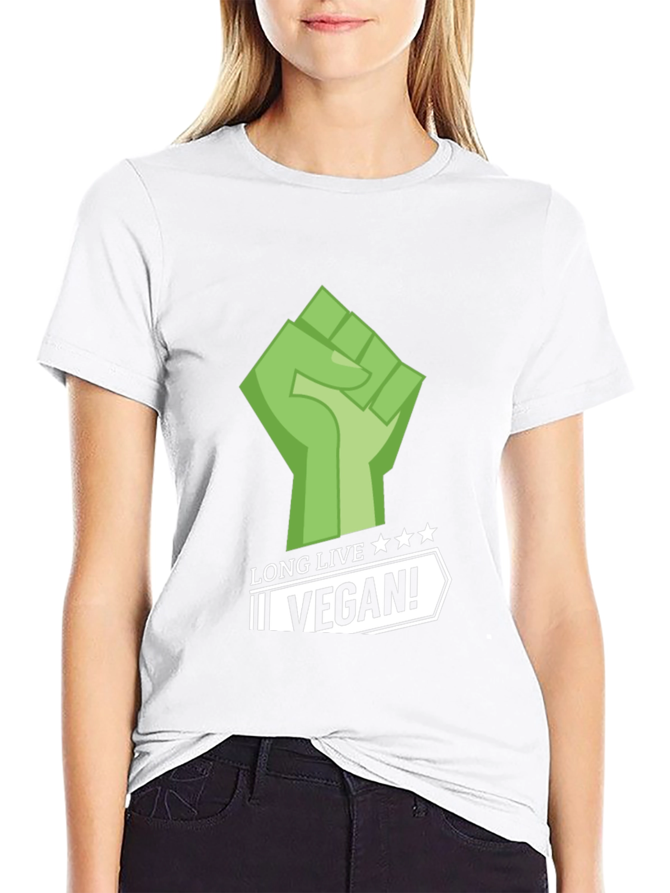 Long Live Vegan! Graphic Tee - Black Cotton T-Shirt