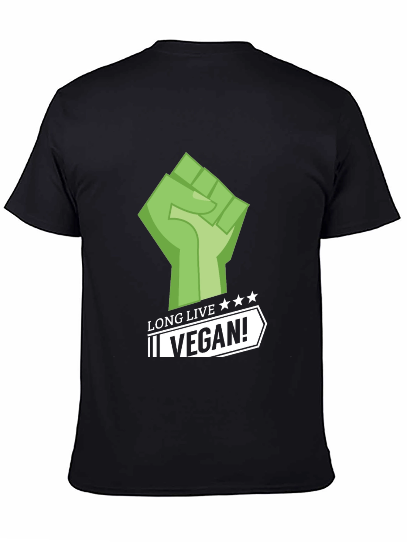 Long Live Vegan! Graphic Tee - Black Cotton T-Shirt