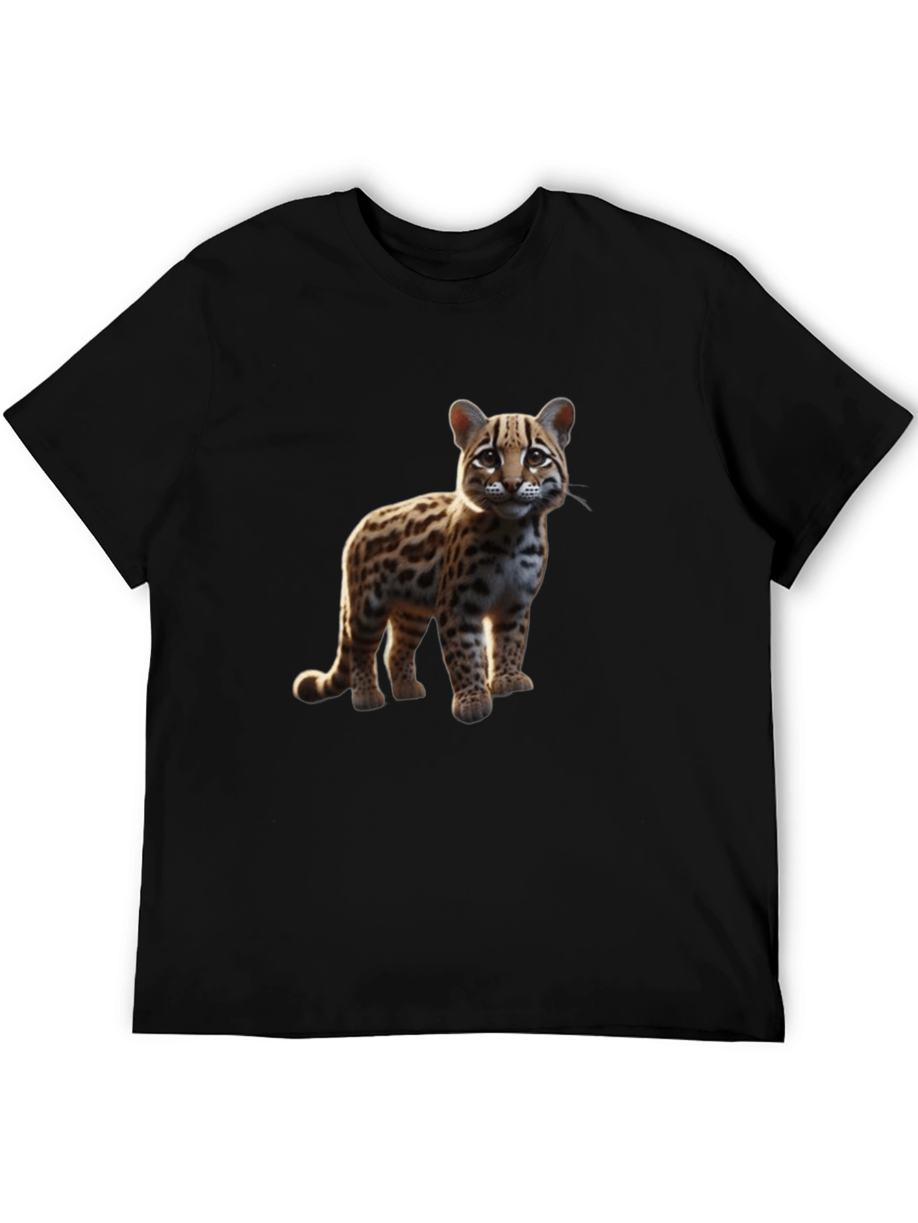 Ocelot Graphic Tee - Black Cotton