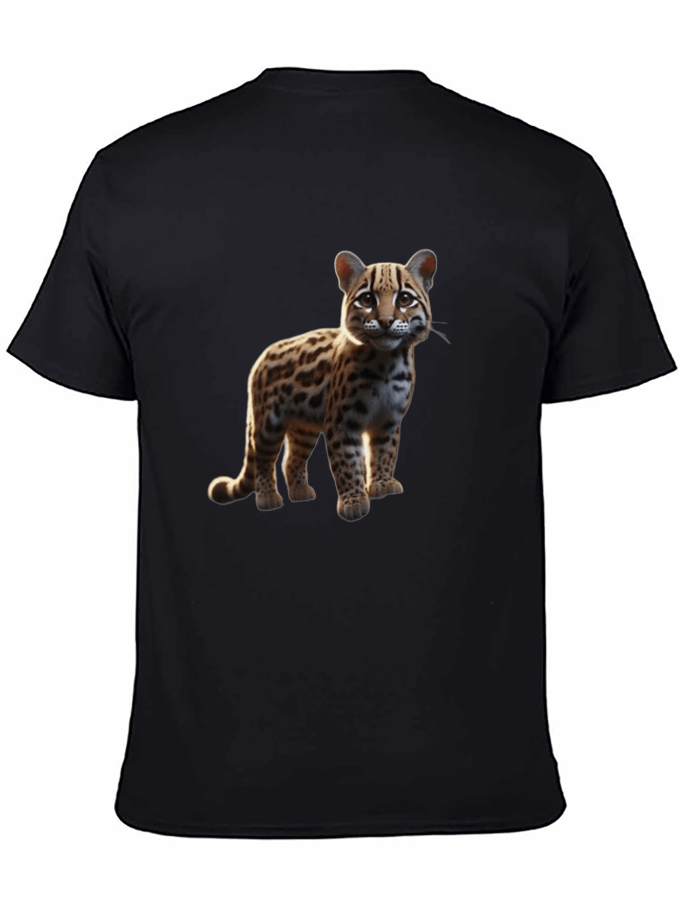 Ocelot Graphic Tee - Black Cotton