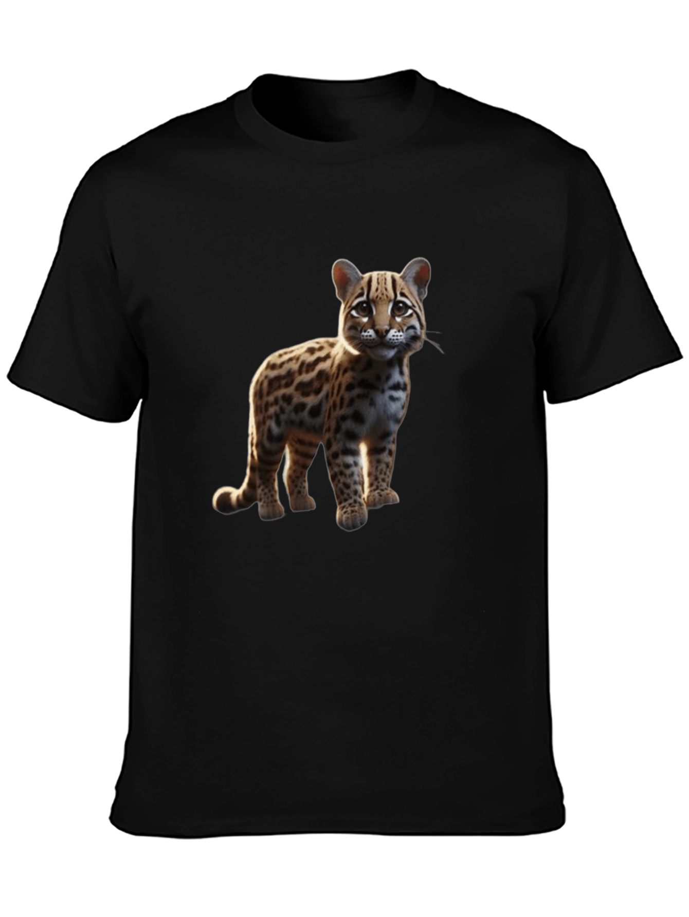 Ocelot Graphic Tee - Black Cotton