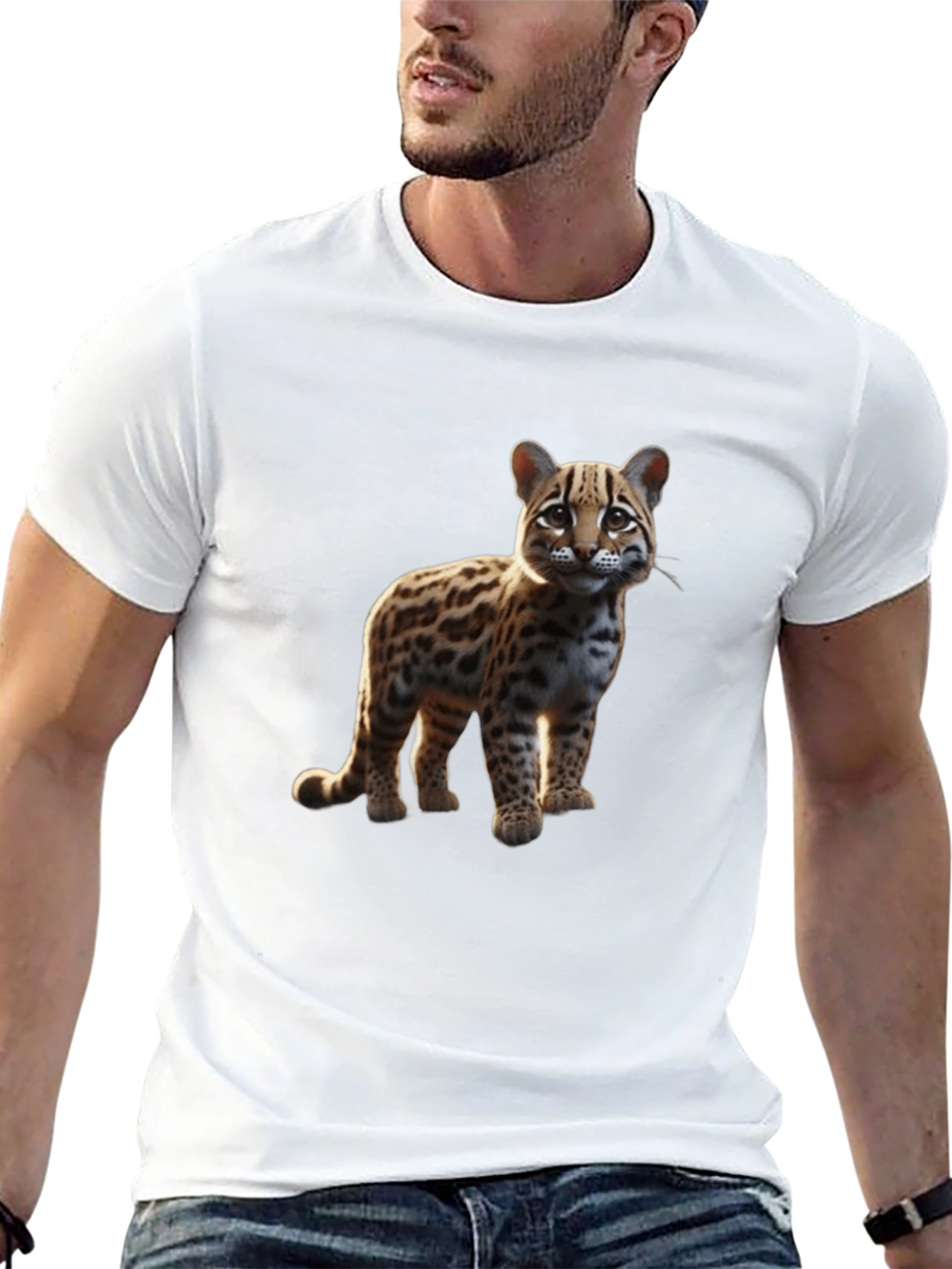 Ocelot Graphic Tee - Black Cotton
