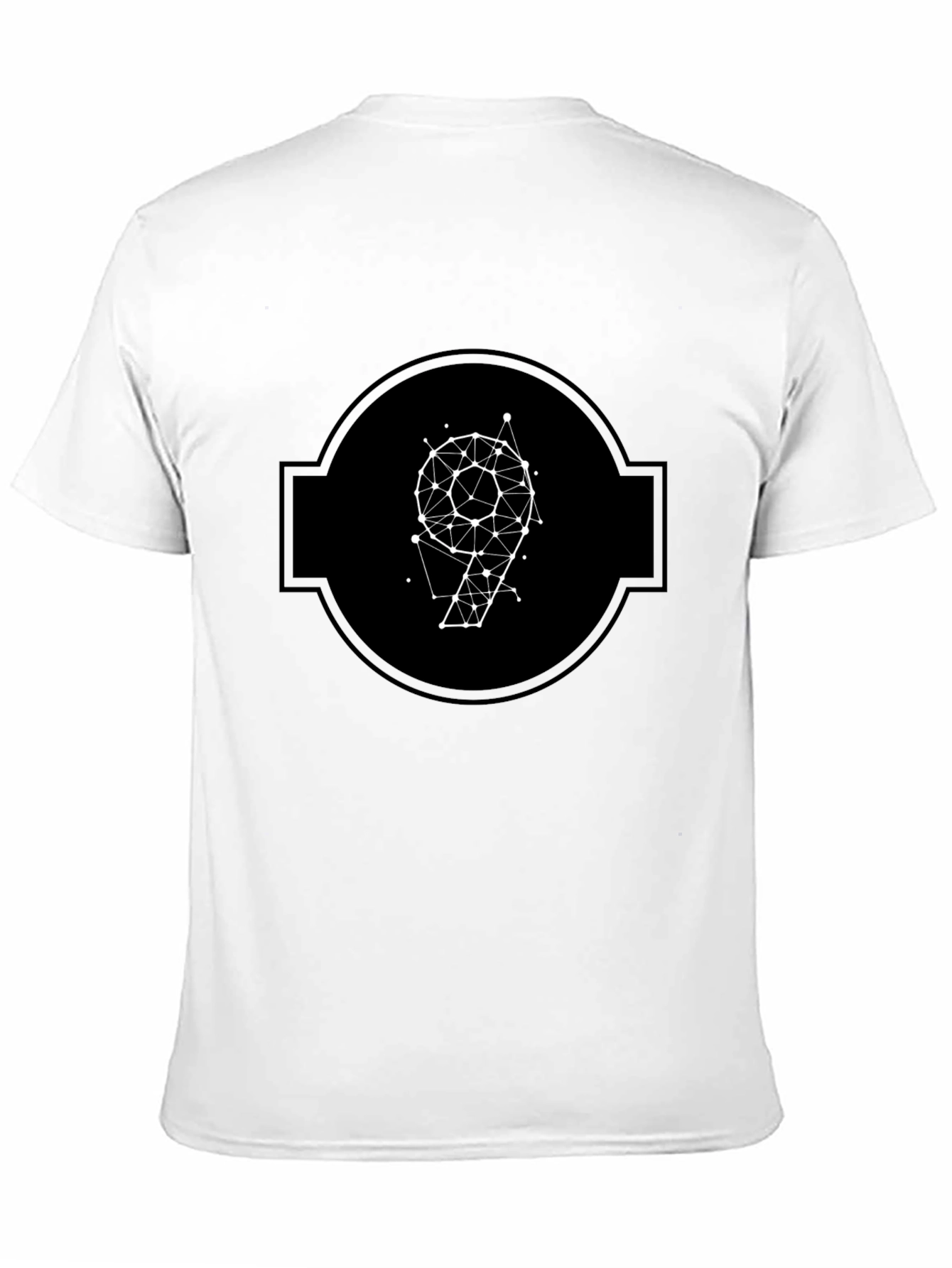 Geometric Number 9 Black T-Shirt