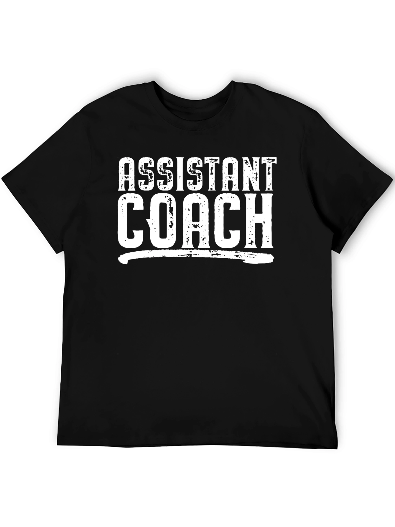 Assistant Coach Graphic T-Shirt - Black Cotton Tee