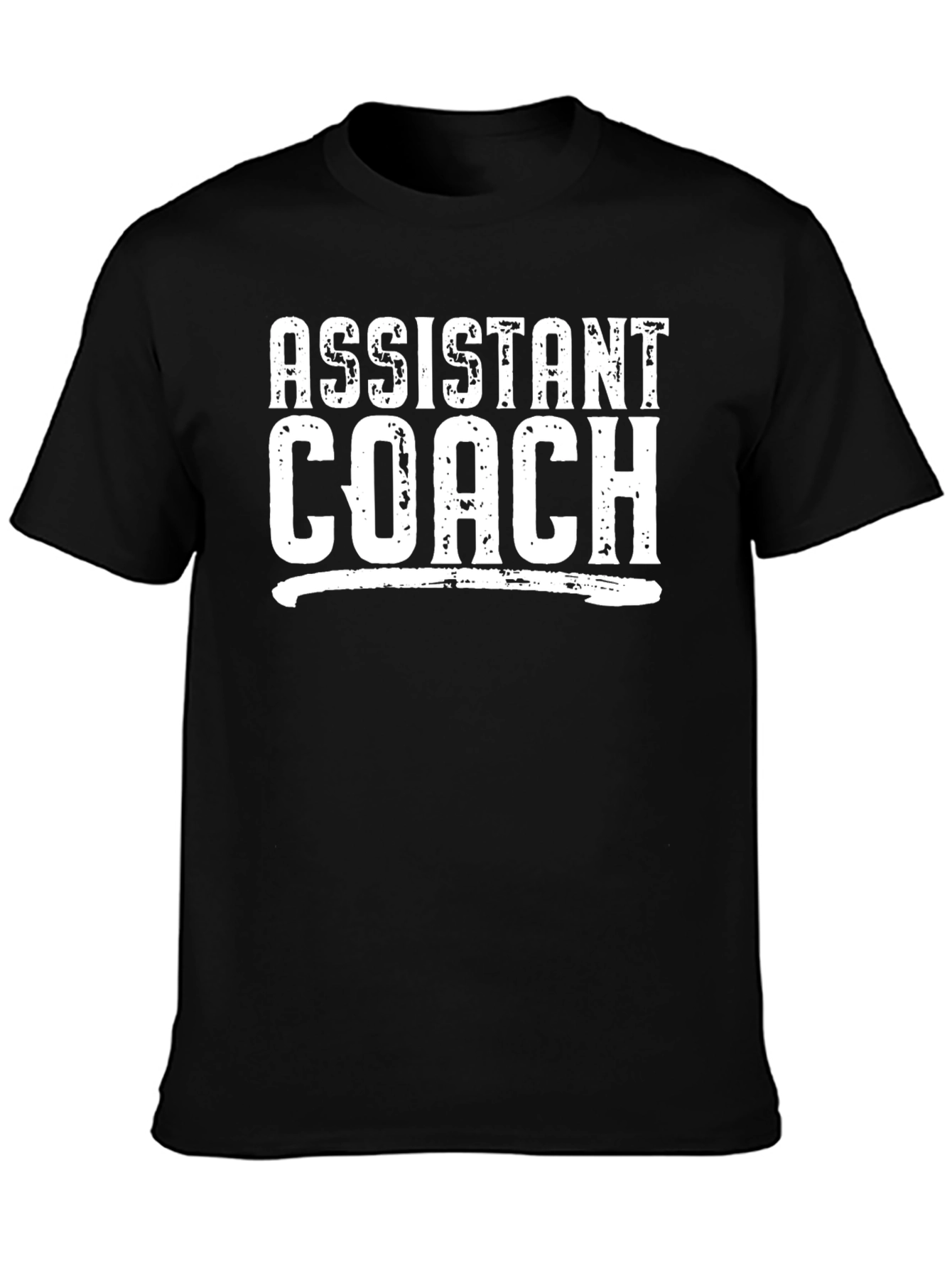 Assistant Coach Graphic T-Shirt - Black Cotton Tee