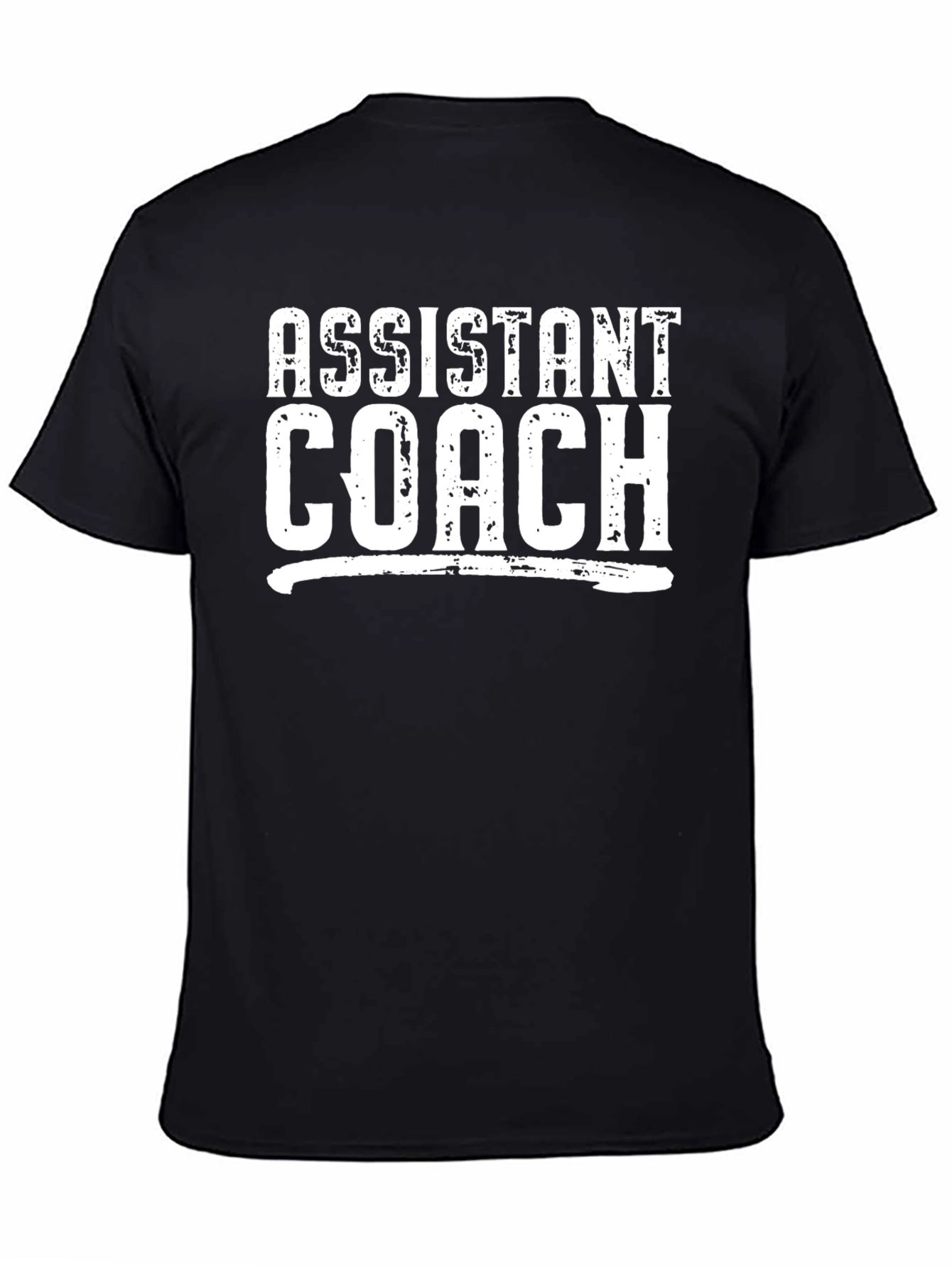 Assistant Coach Graphic T-Shirt - Black Cotton Tee