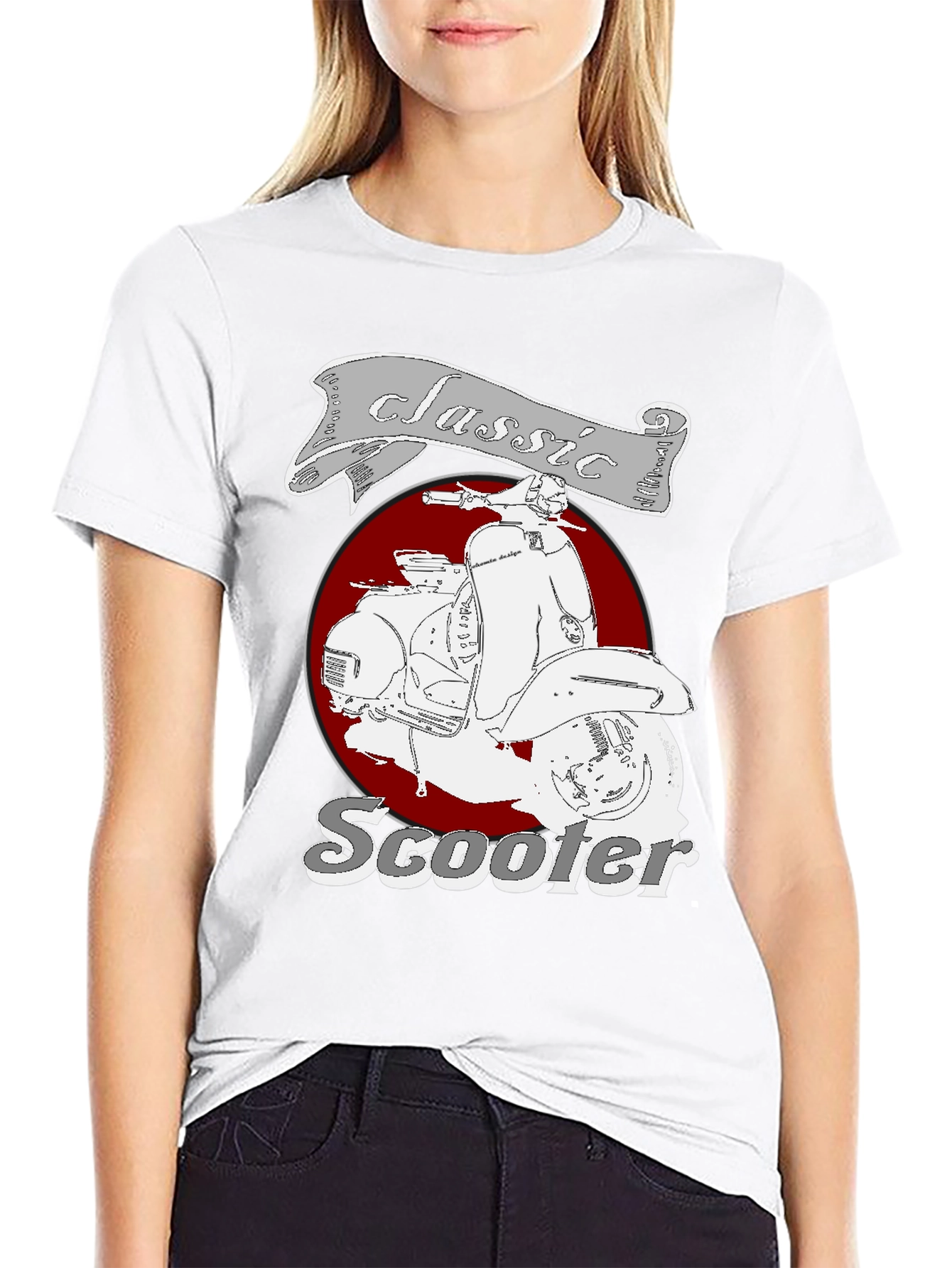 Classic Scooter Graphic Tee - Retro Style