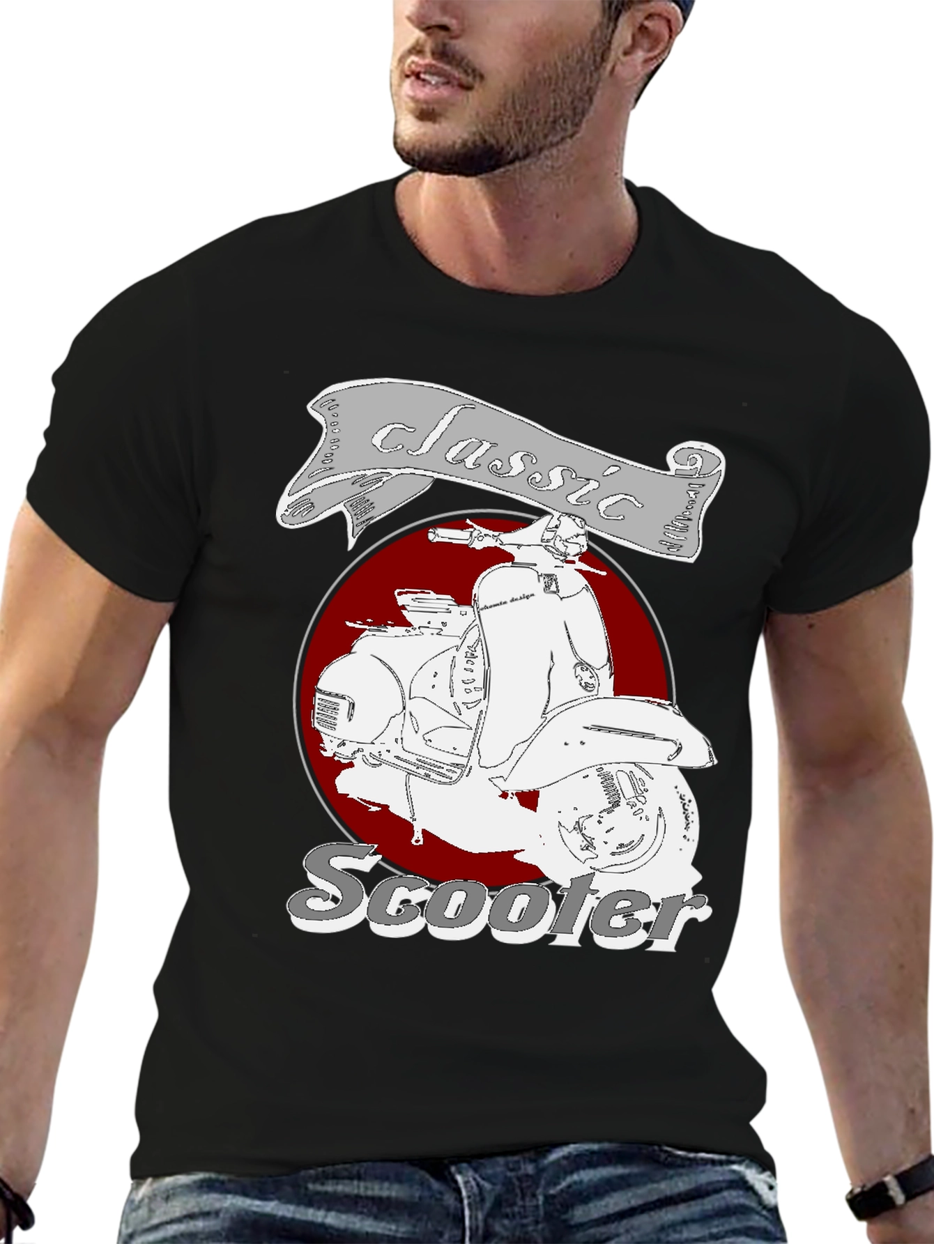 Classic Scooter Graphic Tee - Retro Style