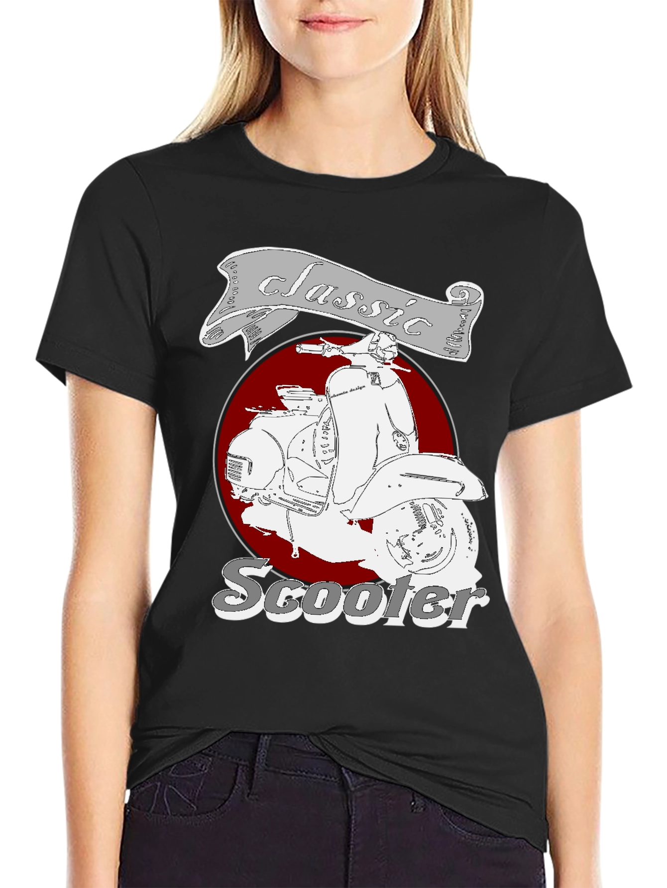 Classic Scooter Graphic Tee - Retro Style