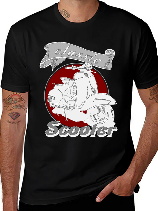 Classic Scooter Graphic Tee - Retro Style