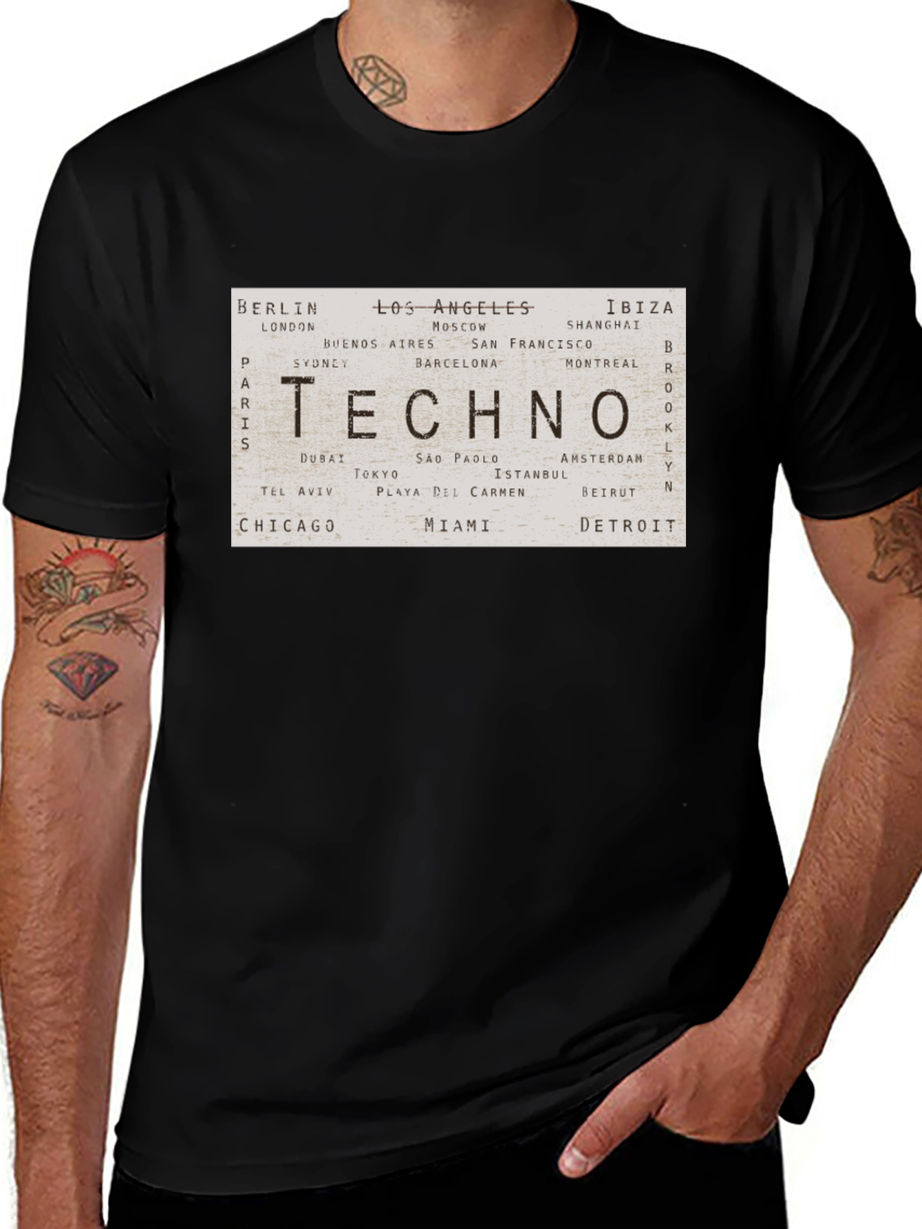 Techno Cities Graphic Print T-Shirt